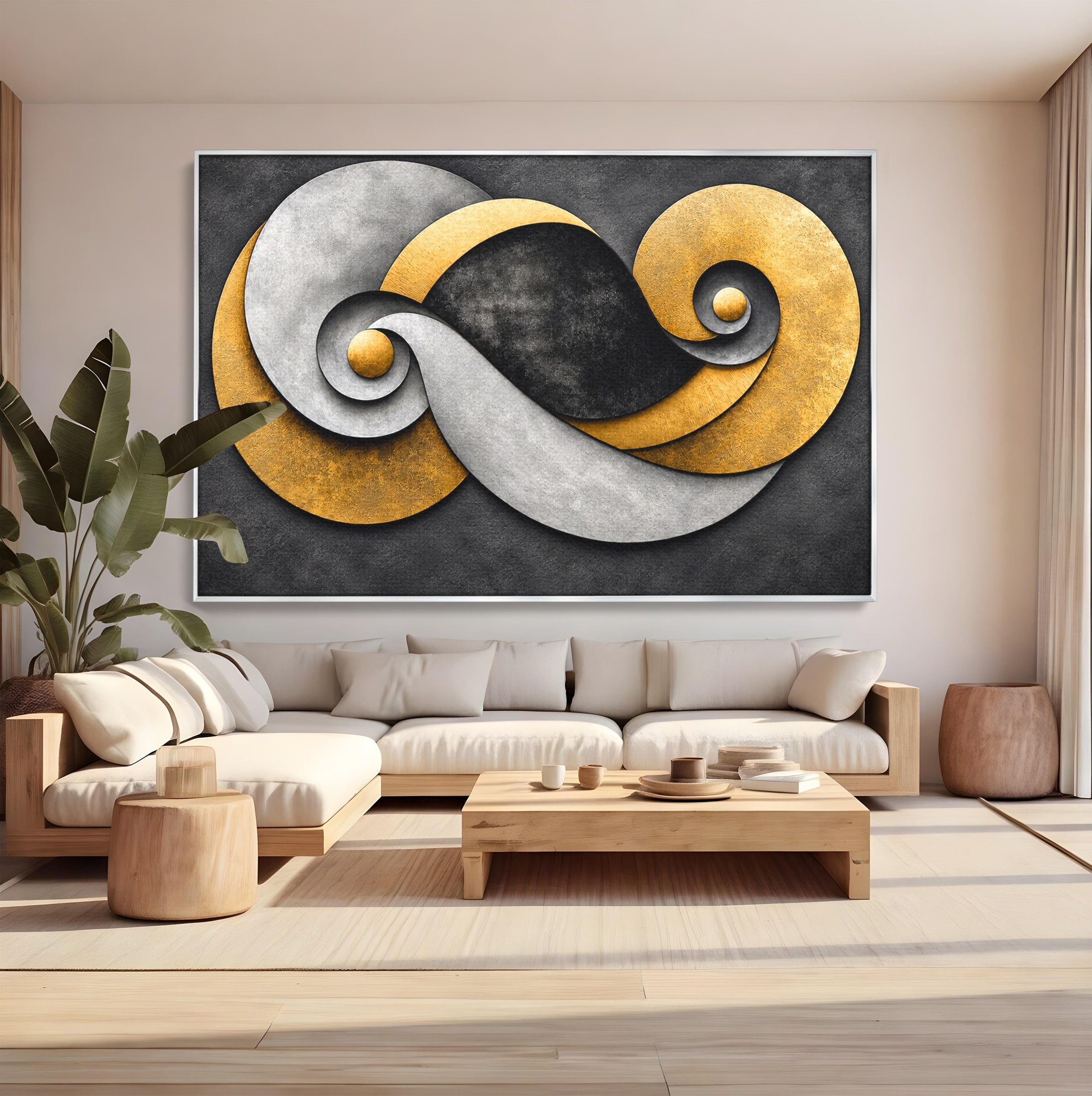 Tablou Canvas Premium LuxCanva® C1392, Simbol Infinit Abstract, Infinit, Abstract, Modern, Arta, Birou, Culori Vibrante