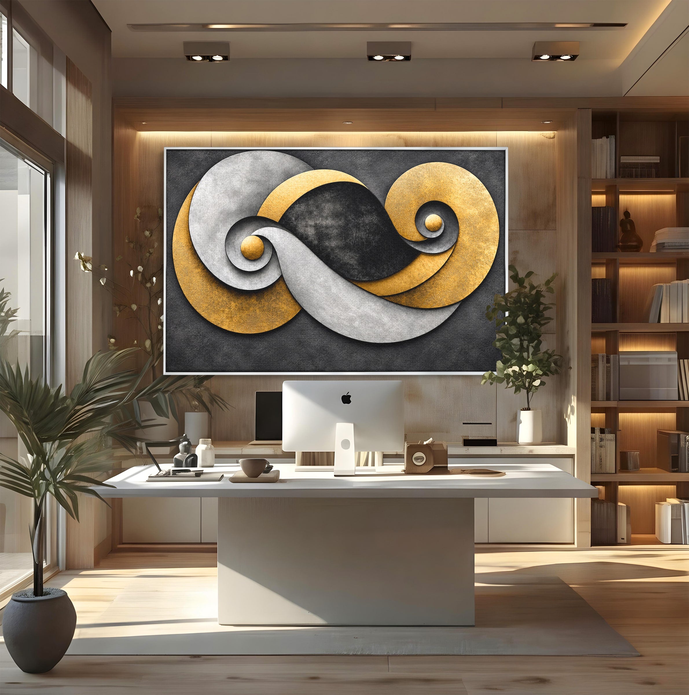 Tablou Canvas Premium LuxCanva® C1392, Simbol Infinit Abstract, Infinit, Abstract, Modern, Arta, Birou, Culori Vibrante