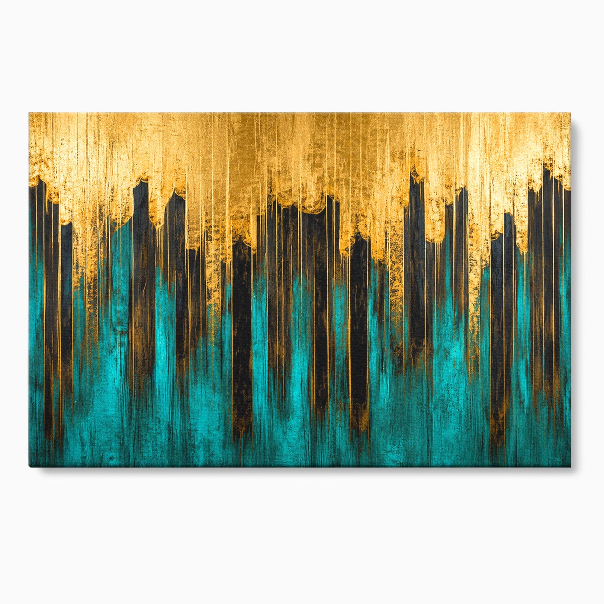 Tablou Canvas Premium LuxCanva® C1393, Orasul Aurit, Oras, Abstract, Modern, Lux, Birou, Culori Vibrante