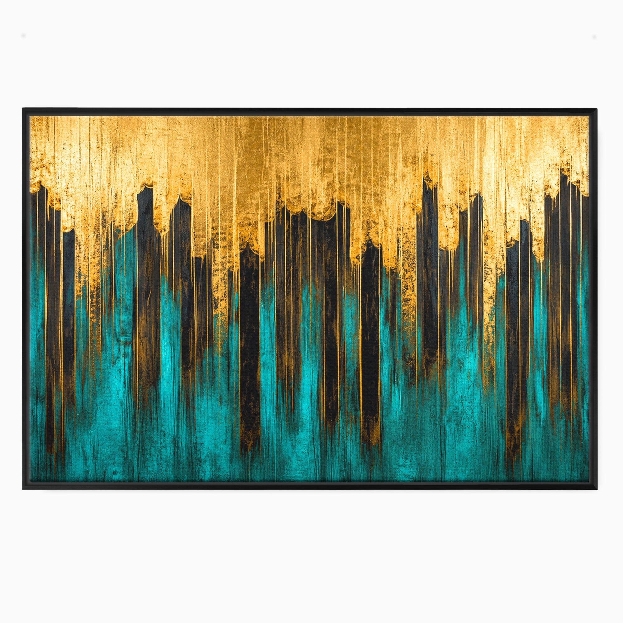 Tablou Canvas Premium LuxCanva® C1393, Orasul Aurit, Oras, Abstract, Modern, Lux, Birou, Culori Vibrante