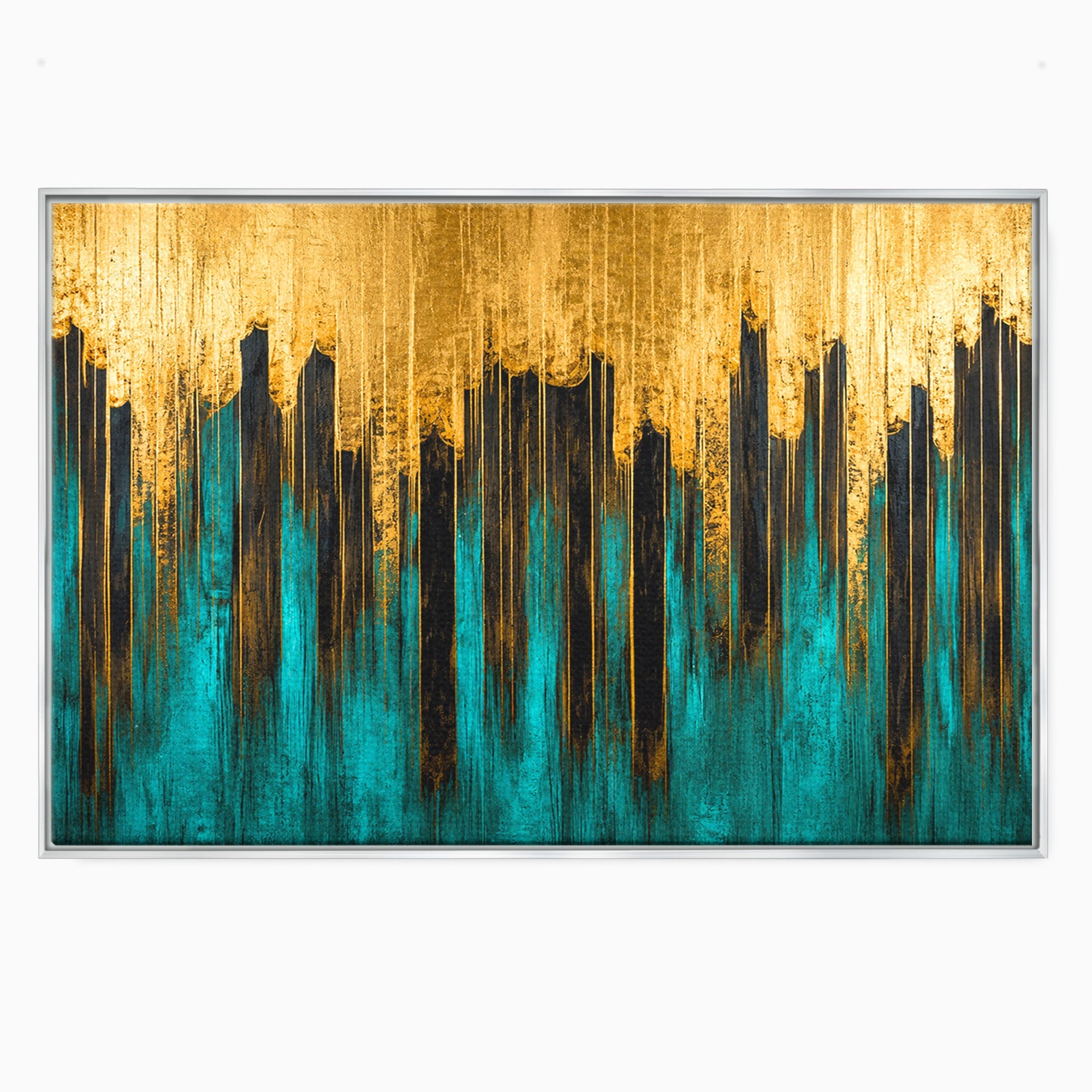 Tablou Canvas Premium LuxCanva® C1393, Orasul Aurit, Oras, Abstract, Modern, Lux, Birou, Culori Vibrante