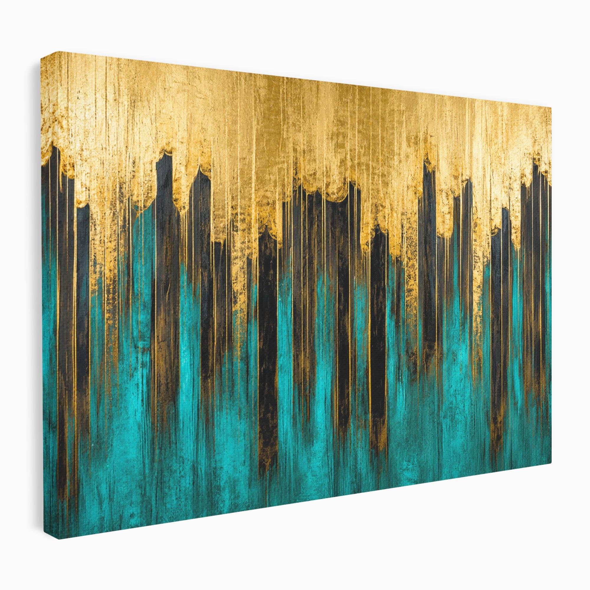 Tablou Canvas Premium LuxCanva® C1393, Orasul Aurit, Oras, Abstract, Modern, Lux, Birou, Culori Vibrante