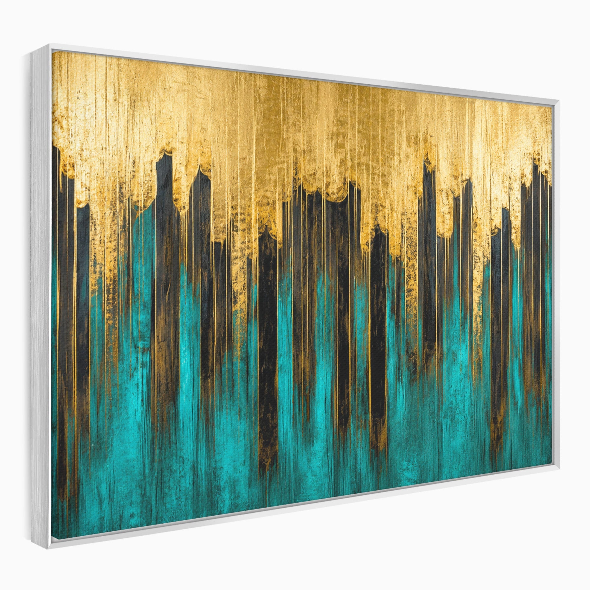 Tablou Canvas Premium LuxCanva® C1393, Orasul Aurit, Oras, Abstract, Modern, Lux, Birou, Culori Vibrante