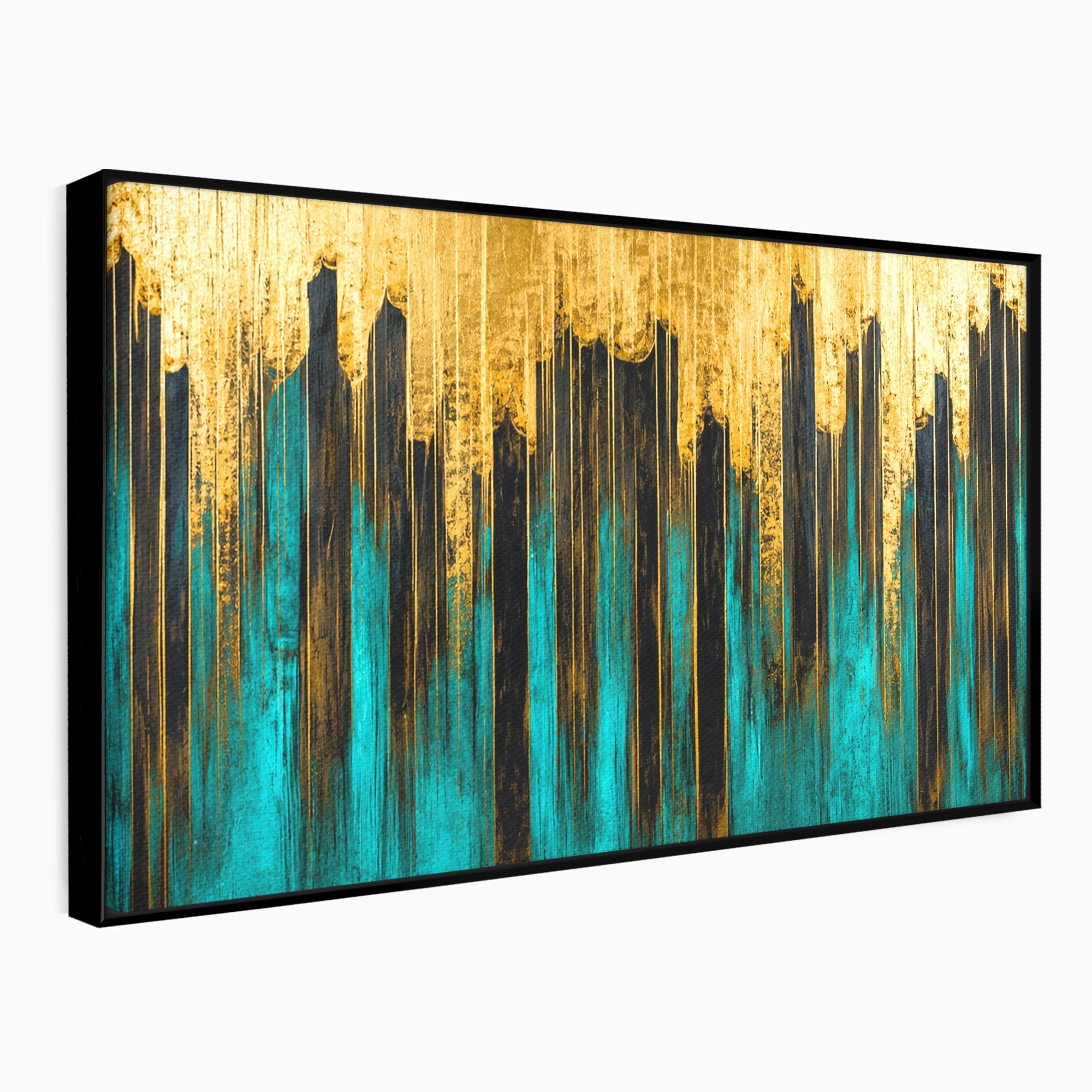 Tablou Canvas Premium LuxCanva® C1393, Orasul Aurit, Oras, Abstract, Modern, Lux, Birou, Culori Vibrante