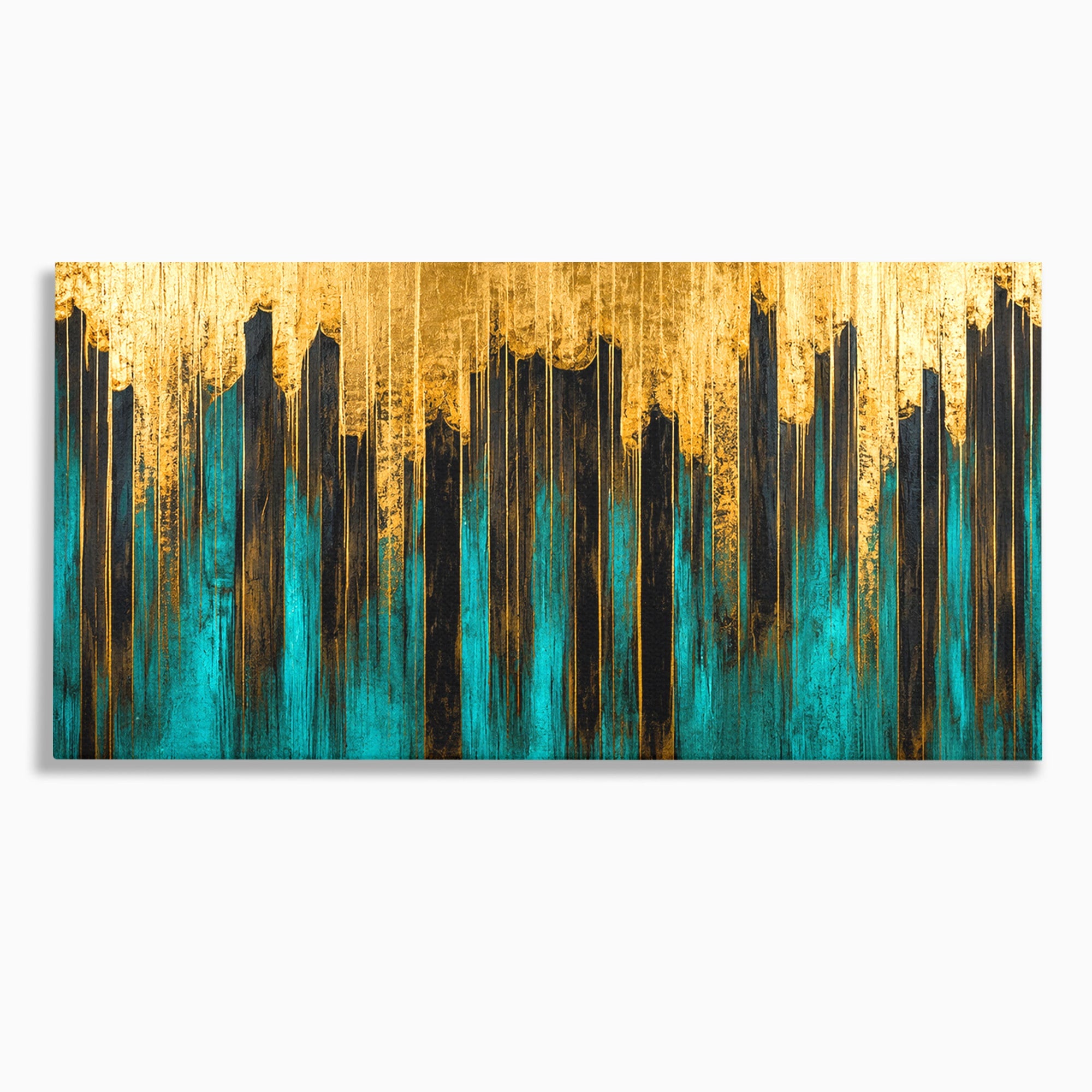 Tablou Canvas Premium LuxCanva® C1393, Orasul Aurit, Oras, Abstract, Modern, Lux, Birou, Culori Vibrante