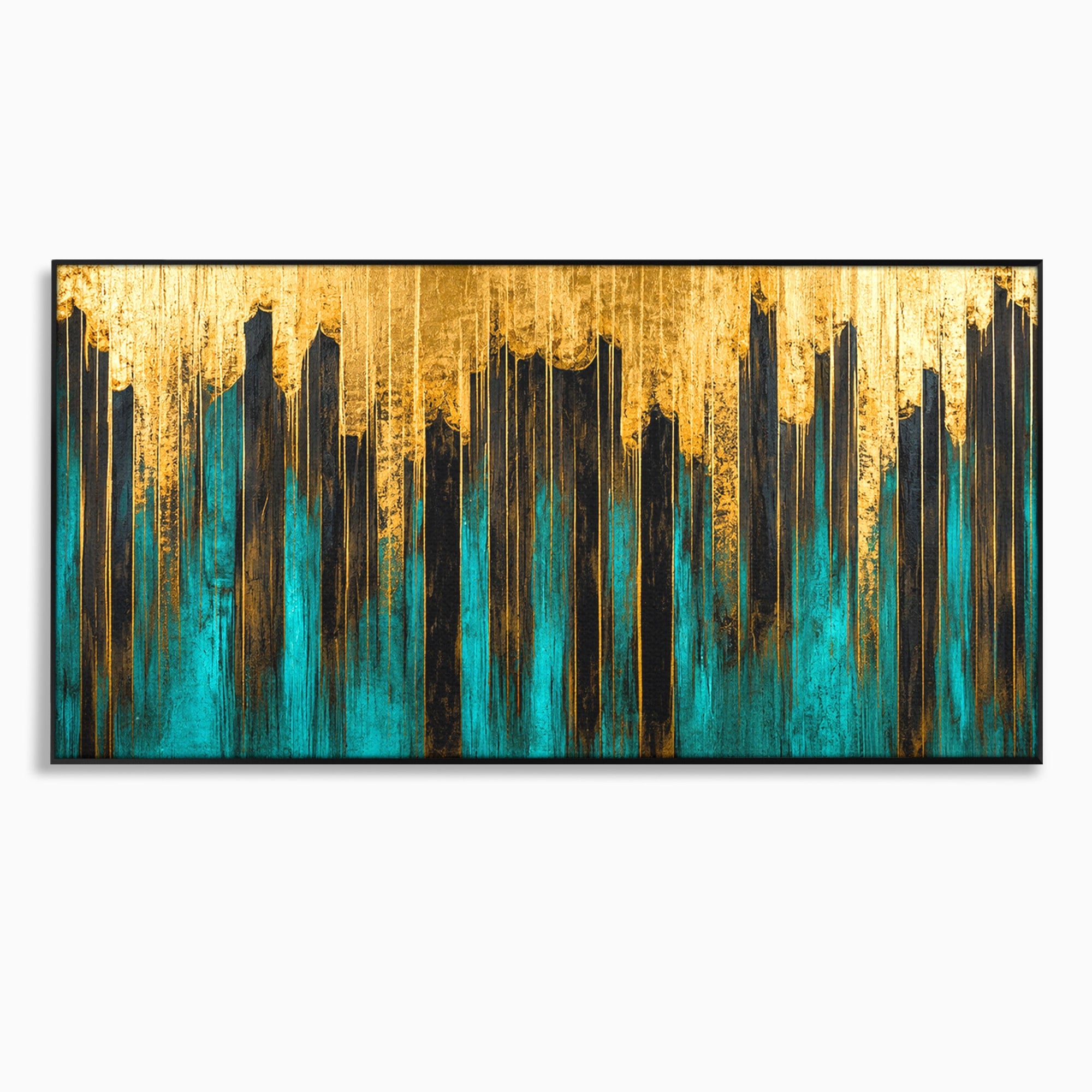 Tablou Canvas Premium LuxCanva® C1393, Orasul Aurit, Oras, Abstract, Modern, Lux, Birou, Culori Vibrante
