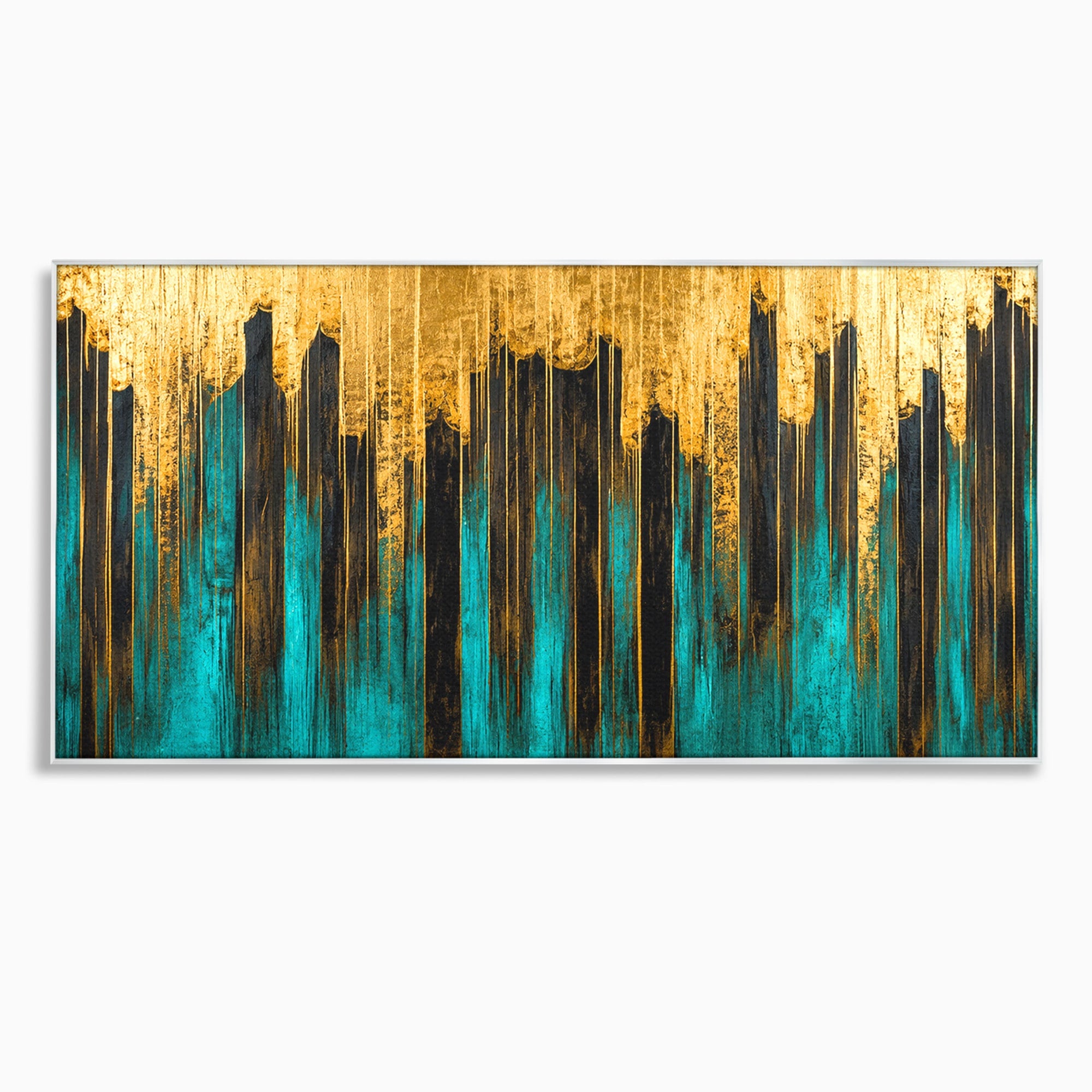 Tablou Canvas Premium LuxCanva® C1393, Orasul Aurit, Oras, Abstract, Modern, Lux, Birou, Culori Vibrante
