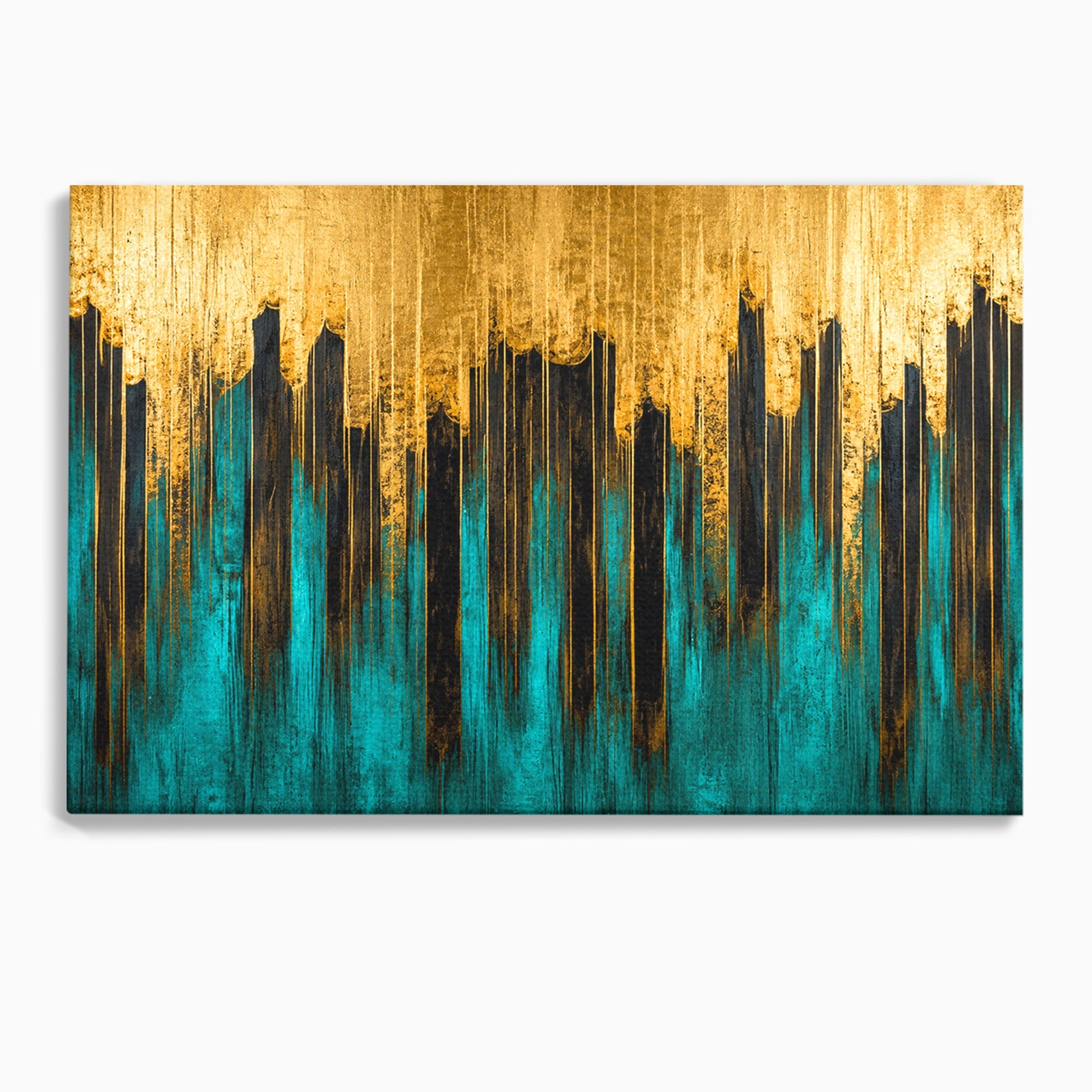 Tablou Canvas Premium LuxCanva® C1393, Orasul Aurit, Oras, Abstract, Modern, Lux, Birou, Culori Vibrante