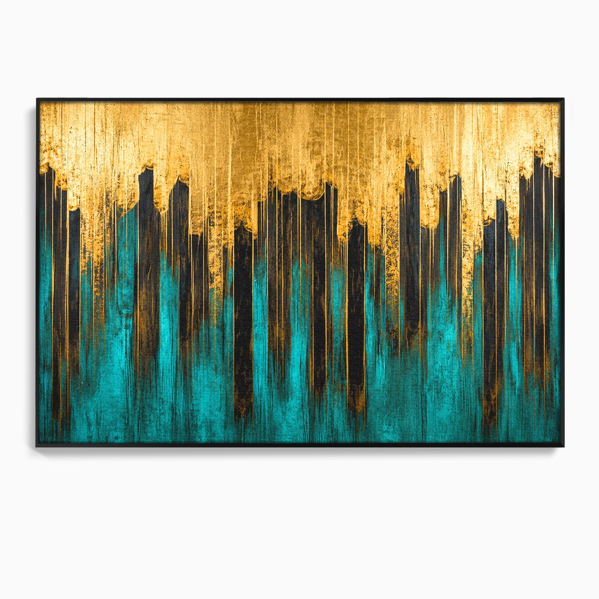 Tablou Canvas Premium LuxCanva® C1393, Orasul Aurit, Oras, Abstract, Modern, Lux, Birou, Culori Vibrante