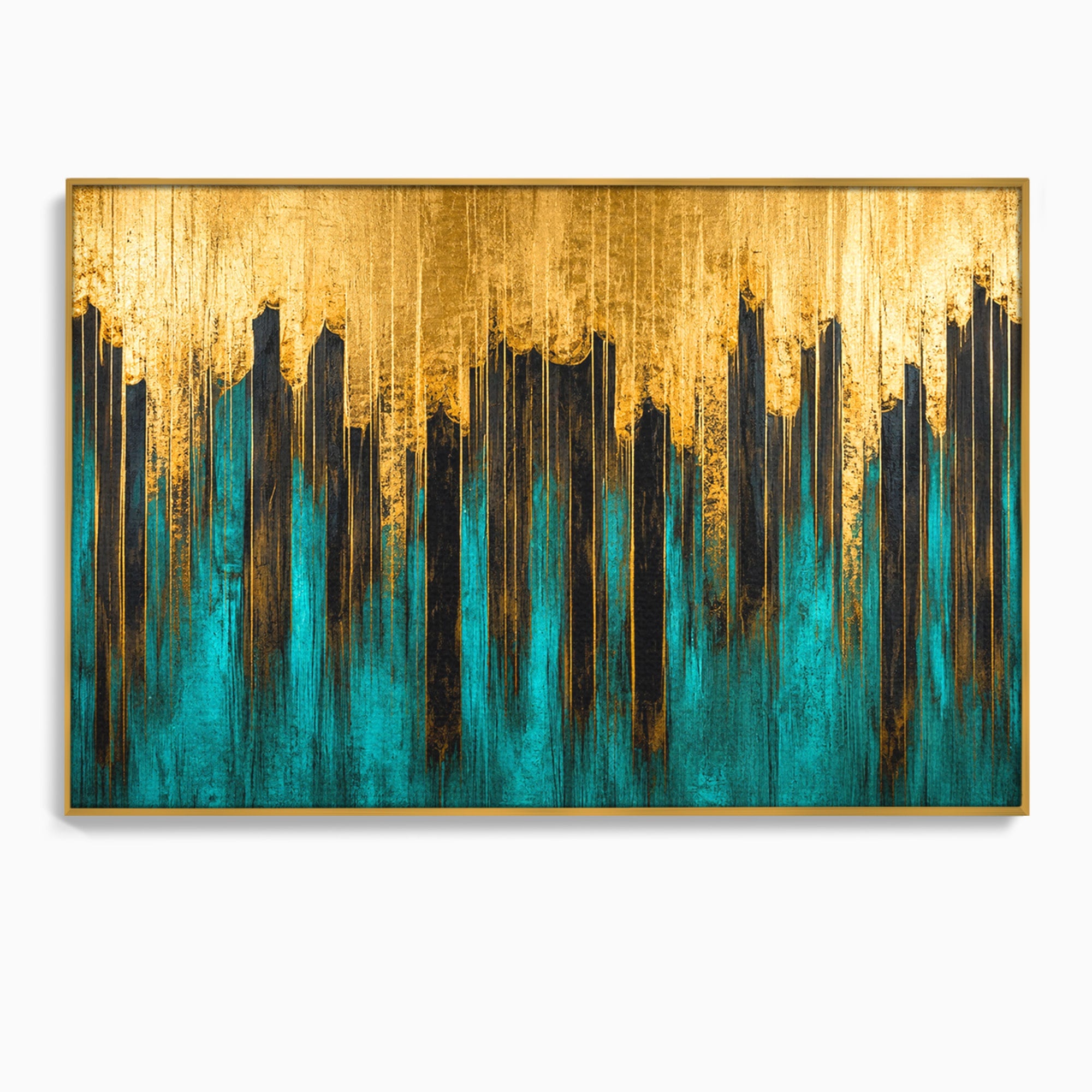 Tablou Canvas Premium LuxCanva® C1393, Orasul Aurit, Oras, Abstract, Modern, Lux, Birou, Culori Vibrante