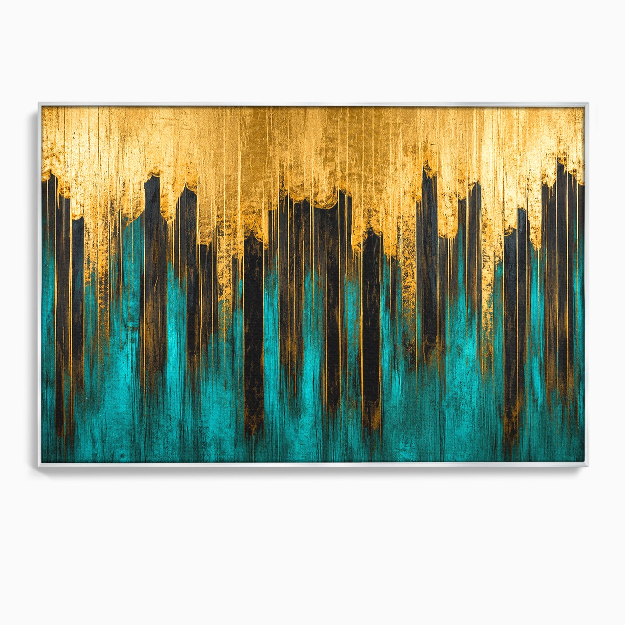 Tablou Canvas Premium LuxCanva® C1393, Orasul Aurit, Oras, Abstract, Modern, Lux, Birou, Culori Vibrante