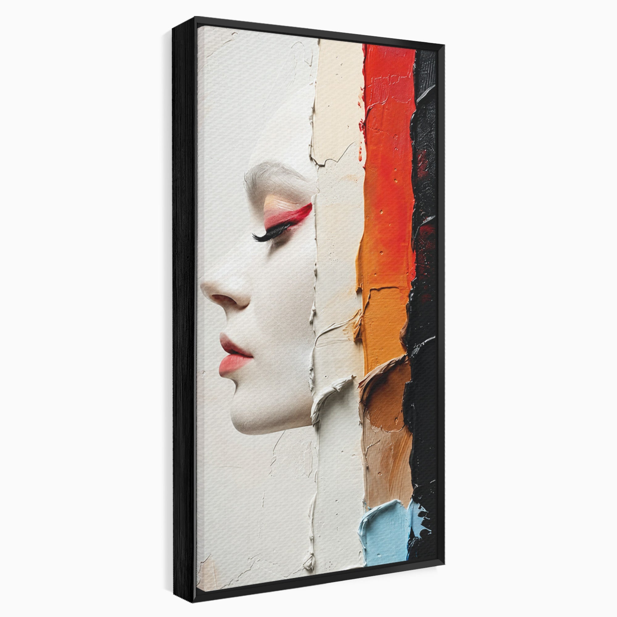 Tablou Canvas Premium LuxCanva® C1394, Profil Artistic Abstract, Portret, Abstract, Textura, Arta Moderna, Dormitor, Culori Vibrante