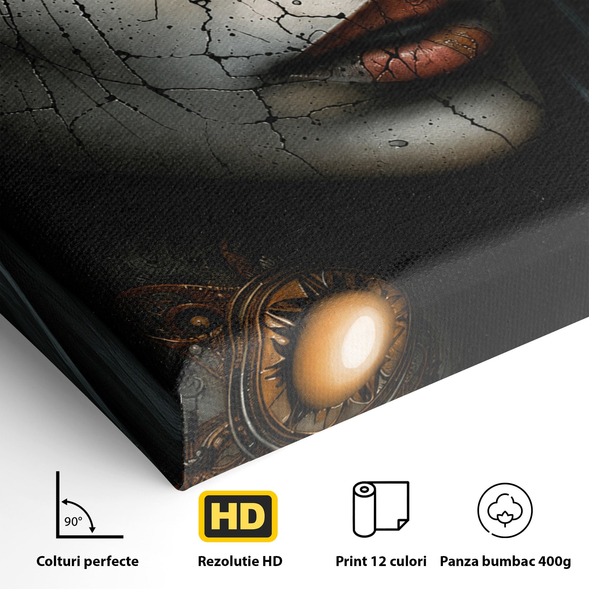 Tablou Canvas Premium LuxCanva® C1395, Portretul Femeii Misterioase, Portret, Femeie, Mister, Arta, Living, Dormitor, Culori Vibrante