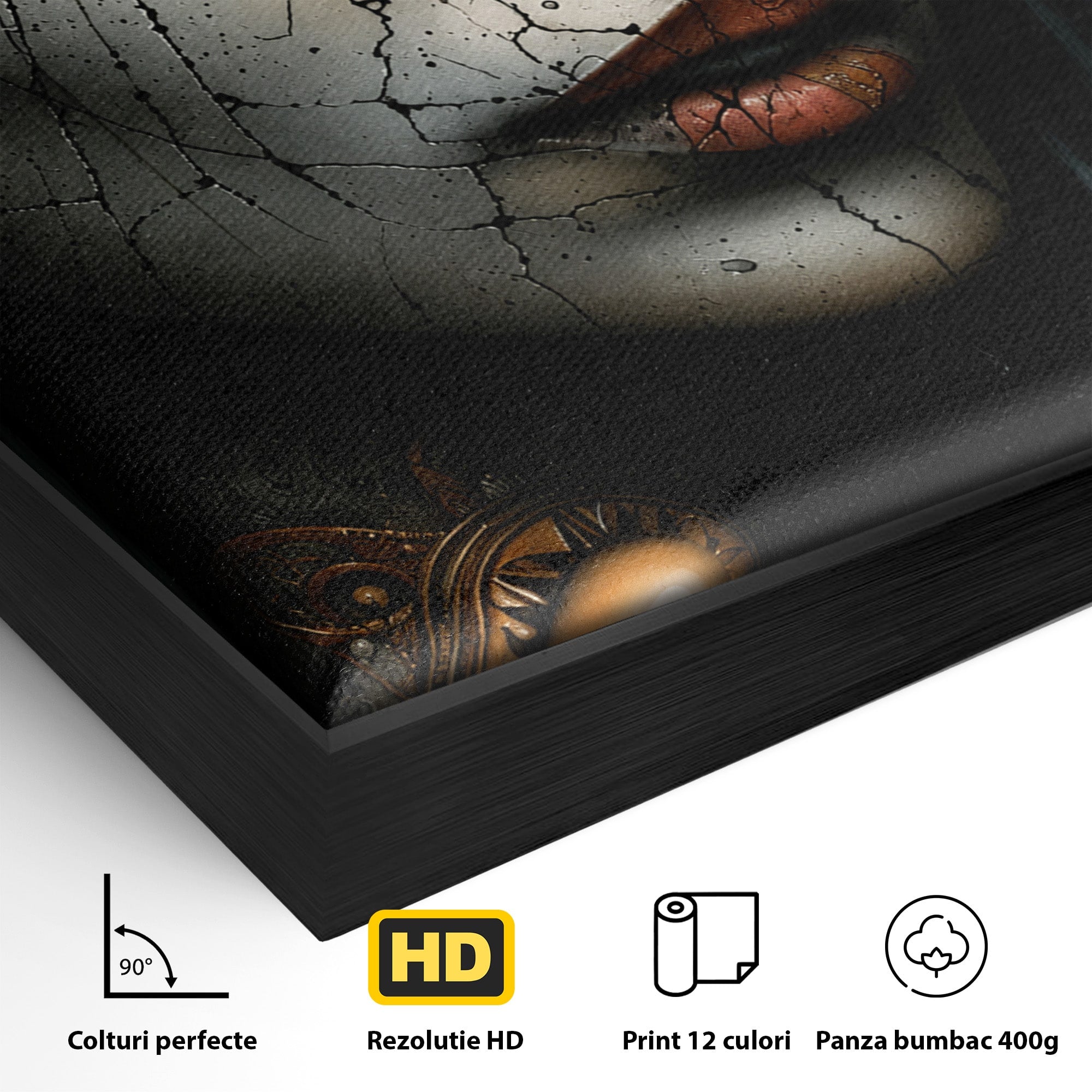 Tablou Canvas Premium LuxCanva® C1395, Portretul Femeii Misterioase, Portret, Femeie, Mister, Arta, Living, Dormitor, Culori Vibrante