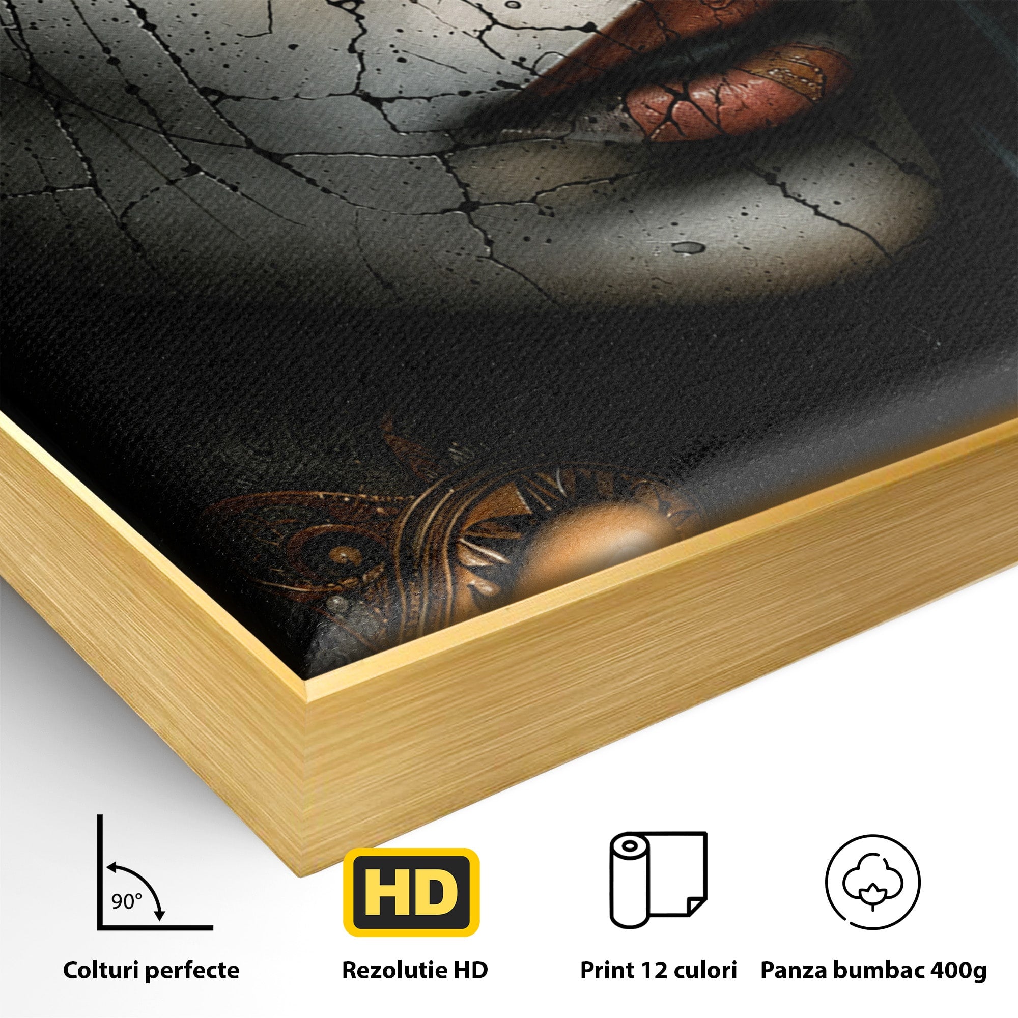 Tablou Canvas Premium LuxCanva® C1395, Portretul Femeii Misterioase, Portret, Femeie, Mister, Arta, Living, Dormitor, Culori Vibrante
