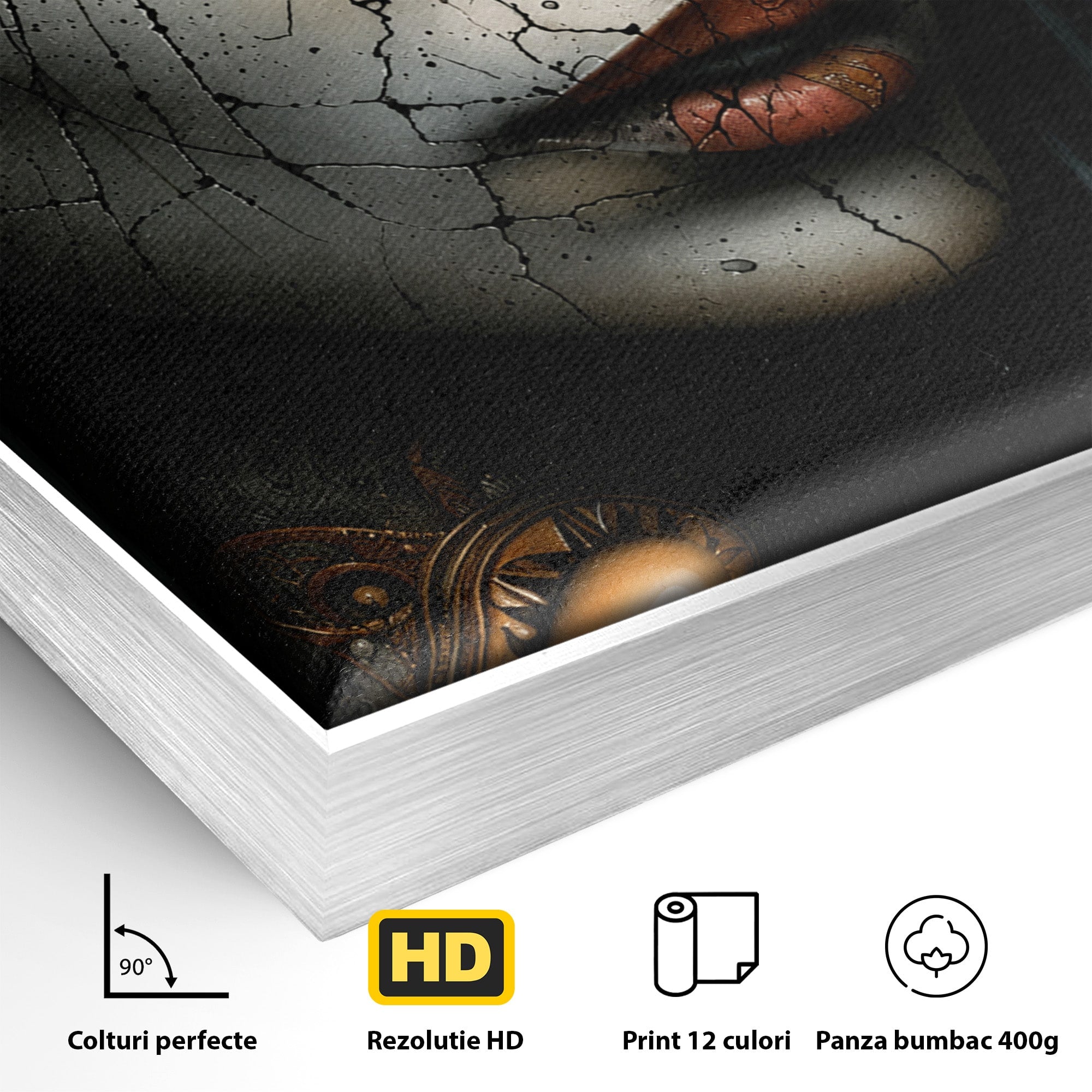 Tablou Canvas Premium LuxCanva® C1395, Portretul Femeii Misterioase, Portret, Femeie, Mister, Arta, Living, Dormitor, Culori Vibrante