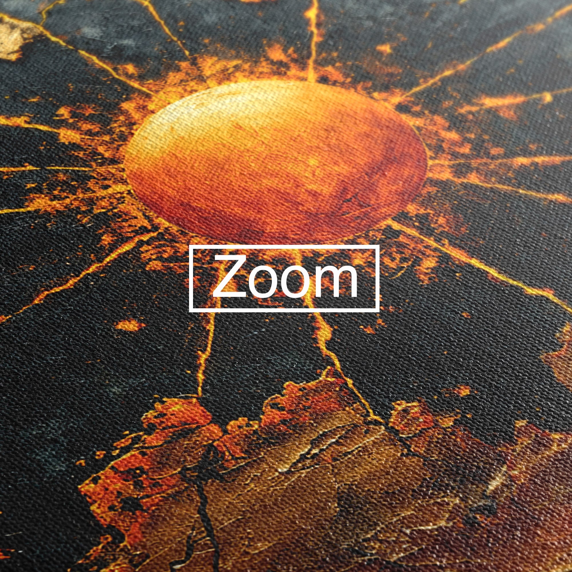 Tablou Canvas Premium LuxCanva® C1396, Soarele De Foc, Soare, Abstract, Energetic, Texturat, Living, Culori Vibrante