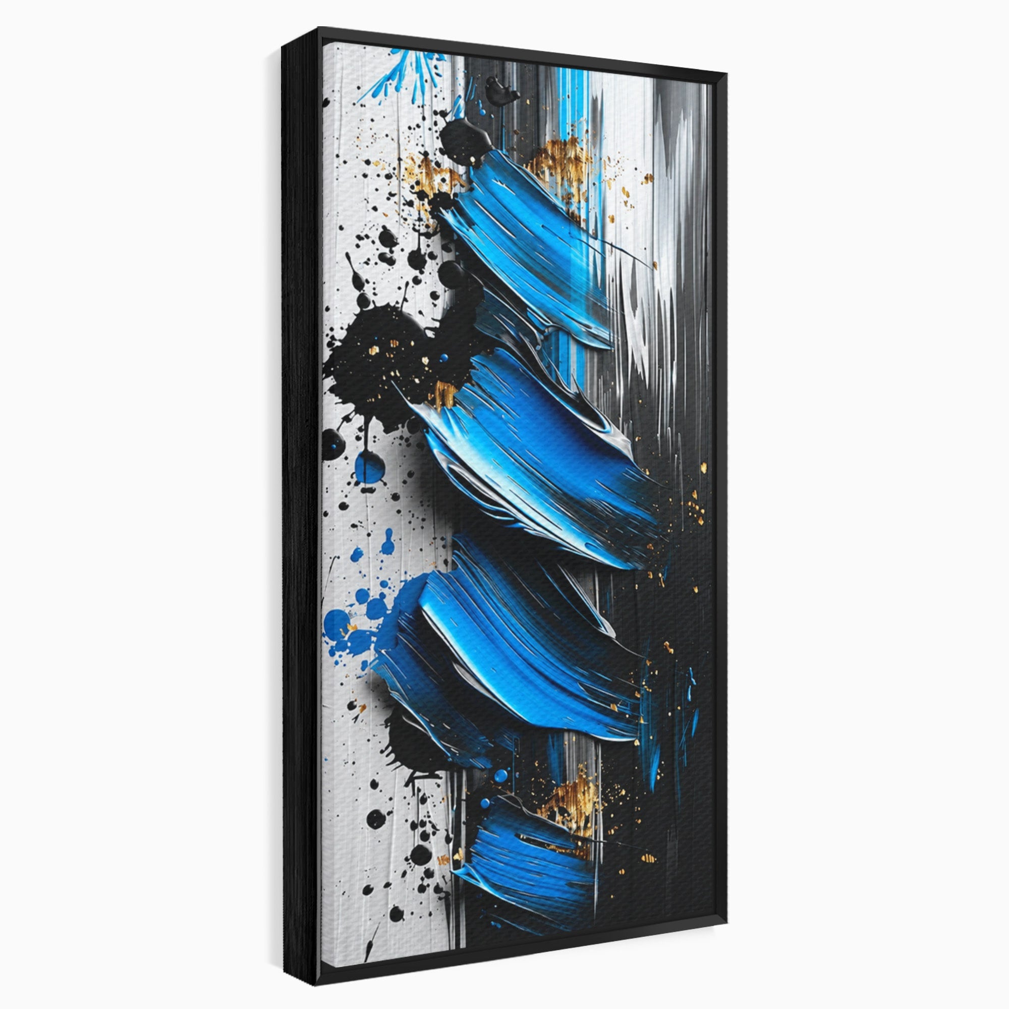 Tablou Canvas Premium LuxCanva® C1397, Abstractie Albastra, Abstract, Modern, Arta Contemporana, Dormitor, Birou, Culori Vibrante