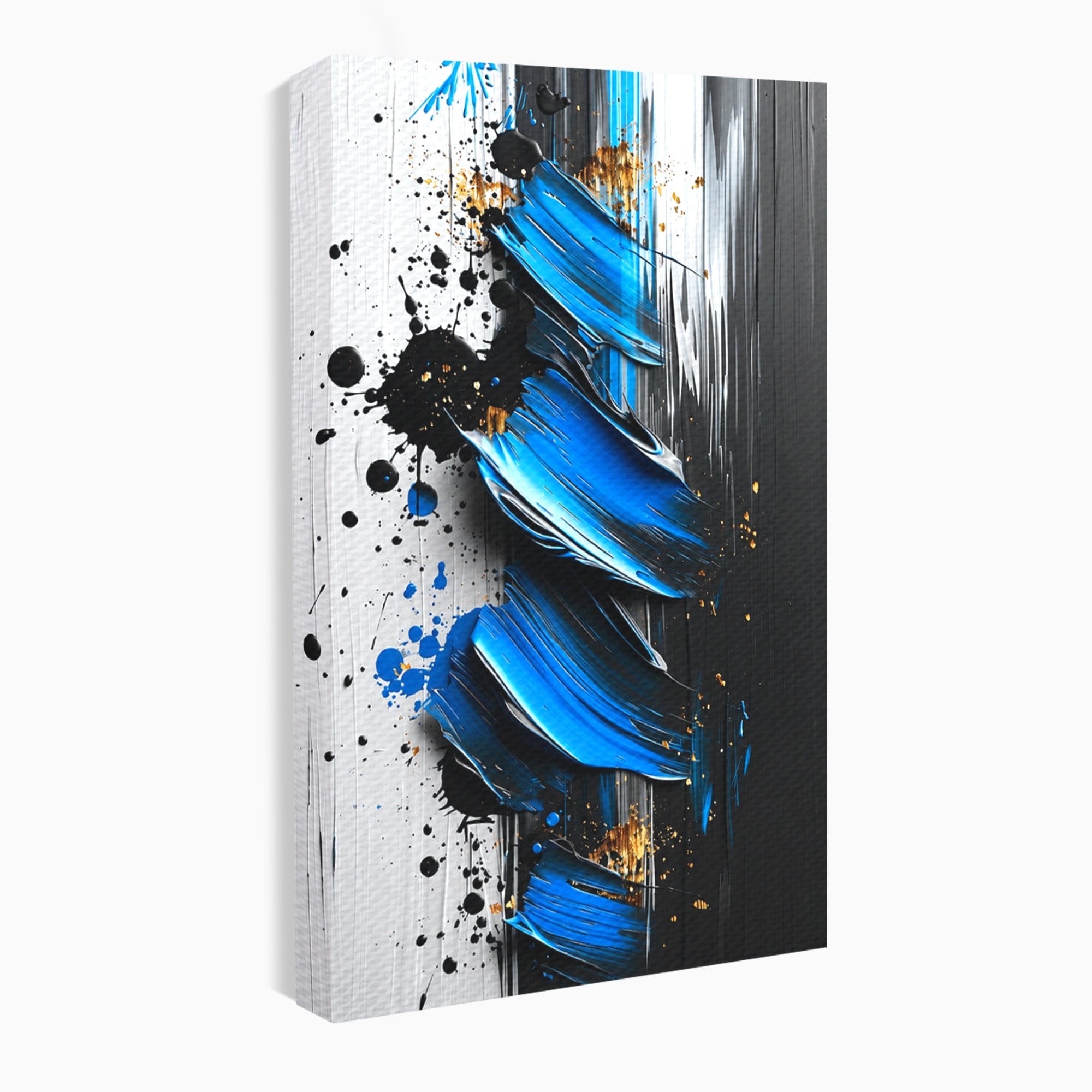 Tablou Canvas Premium LuxCanva® C1397, Abstractie Albastra, Abstract, Modern, Arta Contemporana, Dormitor, Birou, Culori Vibrante