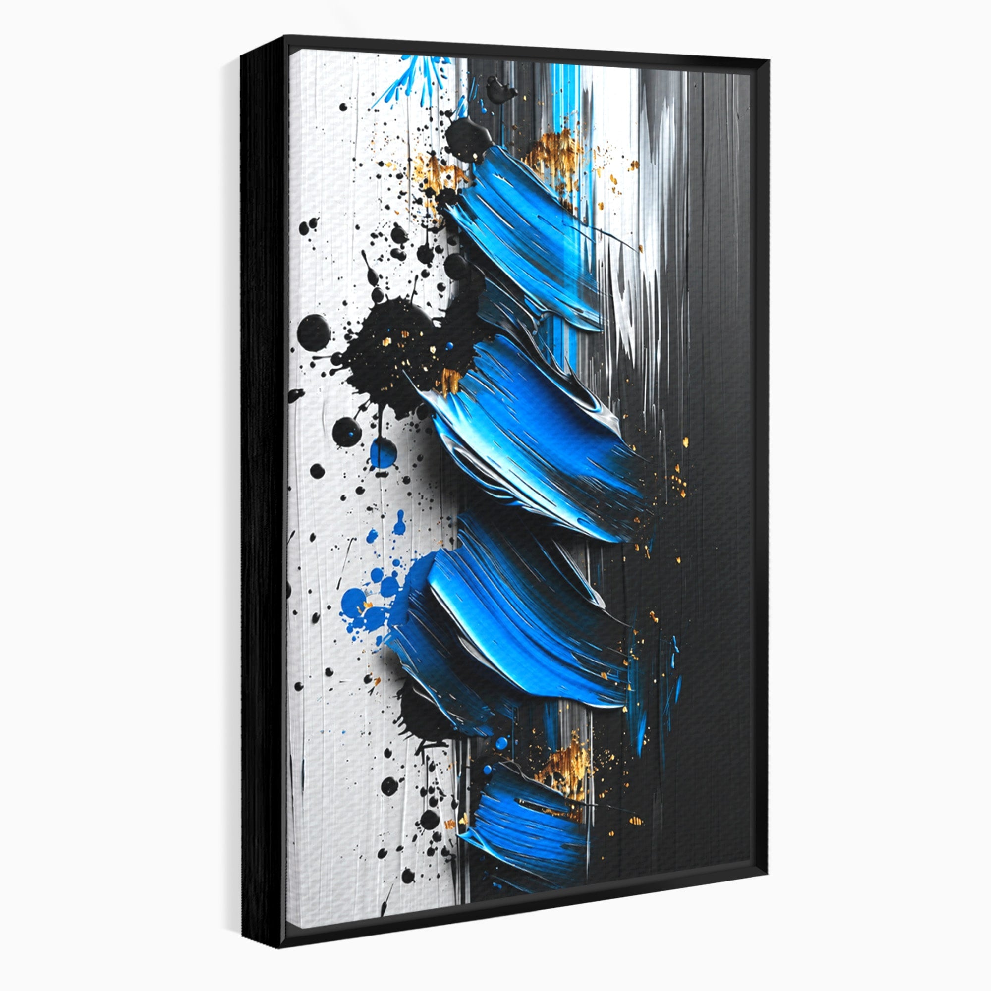 Tablou Canvas Premium LuxCanva® C1397, Abstractie Albastra, Abstract, Modern, Arta Contemporana, Dormitor, Birou, Culori Vibrante