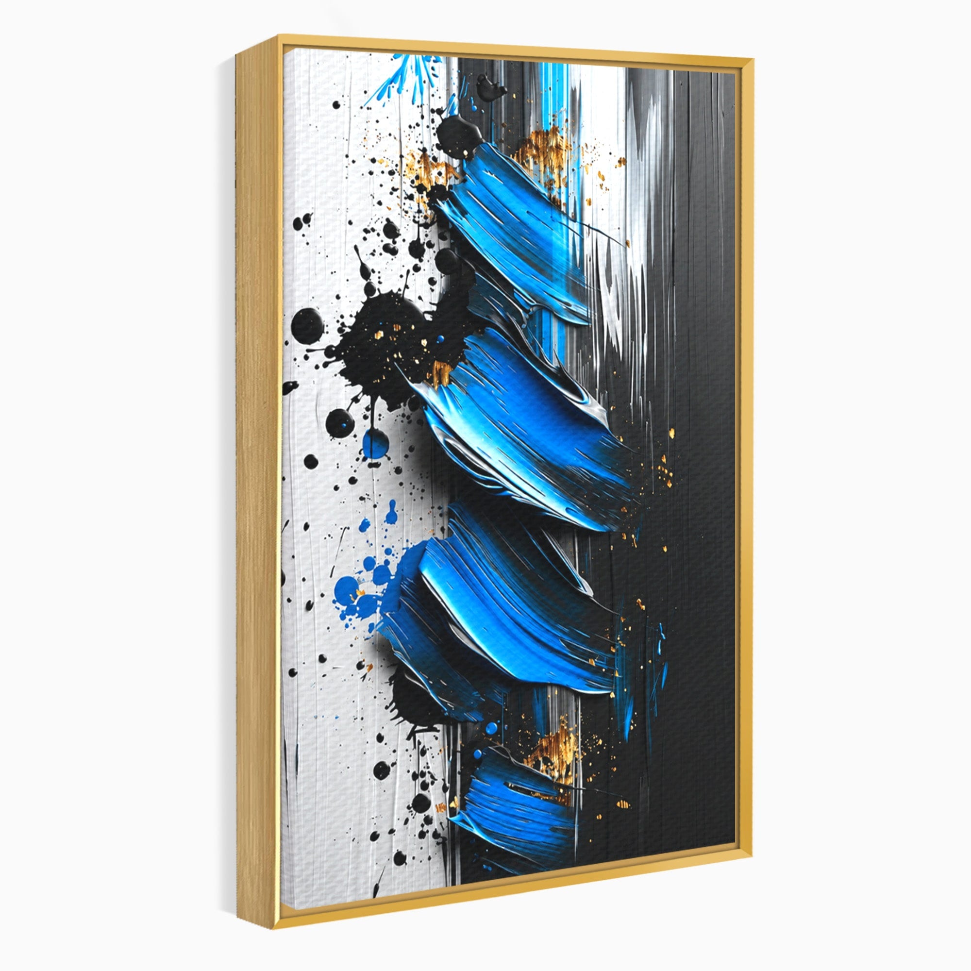 Tablou Canvas Premium LuxCanva® C1397, Abstractie Albastra, Abstract, Modern, Arta Contemporana, Dormitor, Birou, Culori Vibrante