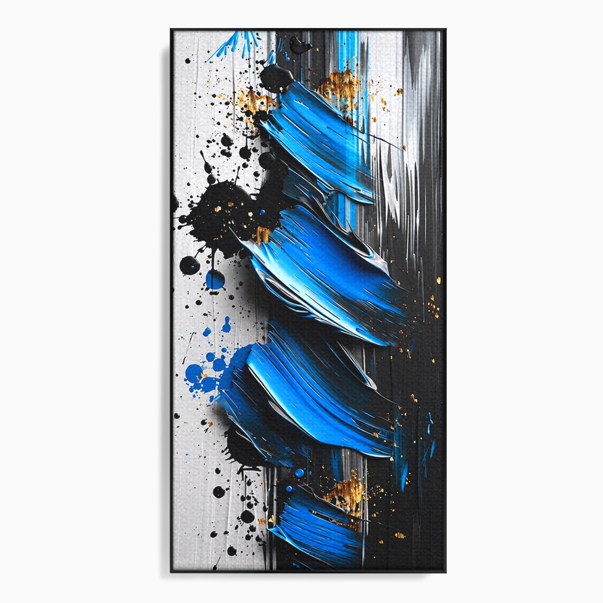 Tablou Canvas Premium LuxCanva® C1397, Abstractie Albastra, Abstract, Modern, Arta Contemporana, Dormitor, Birou, Culori Vibrante