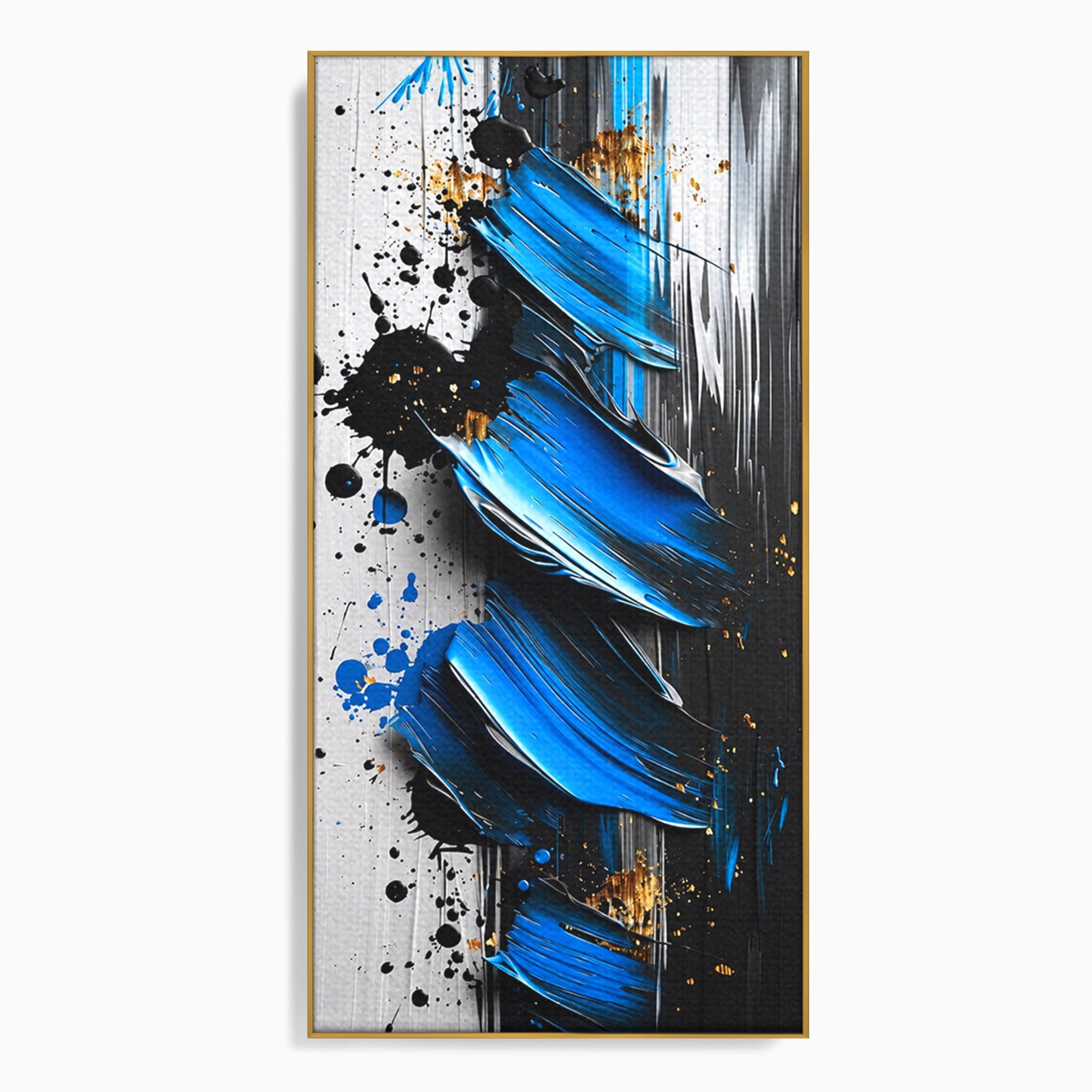 Tablou Canvas Premium LuxCanva® C1397, Abstractie Albastra, Abstract, Modern, Arta Contemporana, Dormitor, Birou, Culori Vibrante