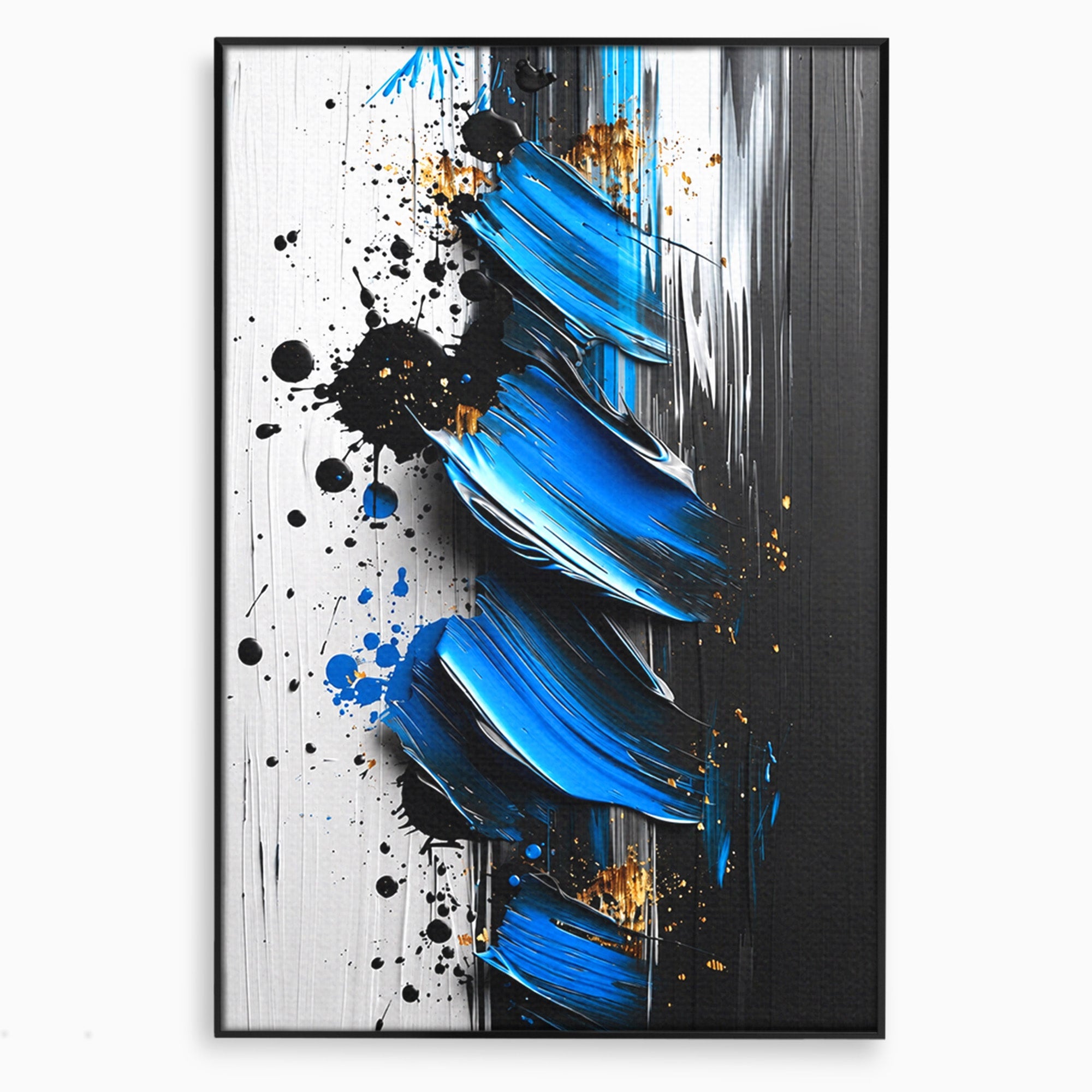 Tablou Canvas Premium LuxCanva® C1397, Abstractie Albastra, Abstract, Modern, Arta Contemporana, Dormitor, Birou, Culori Vibrante
