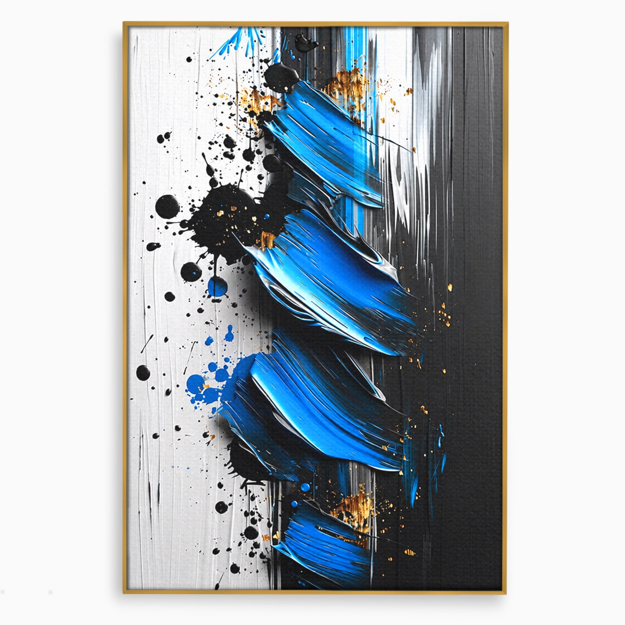 Tablou Canvas Premium LuxCanva® C1397, Abstractie Albastra, Abstract, Modern, Arta Contemporana, Dormitor, Birou, Culori Vibrante