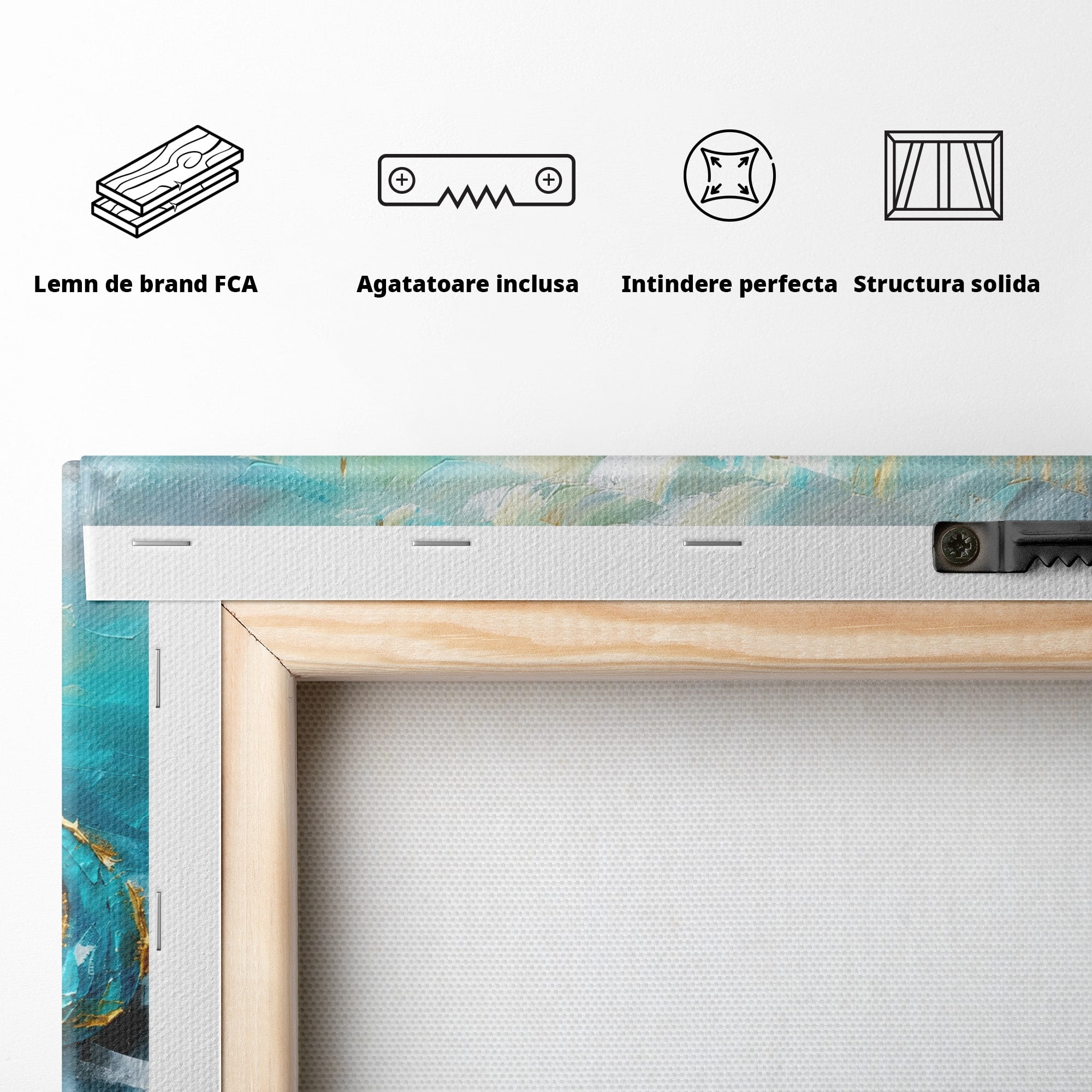 Tablou Canvas Premium LuxCanva® C1400, Inele De Aur, Inele, Abstract, Aur, Dragoste, Living, Dormitor, Culori Vibrante
