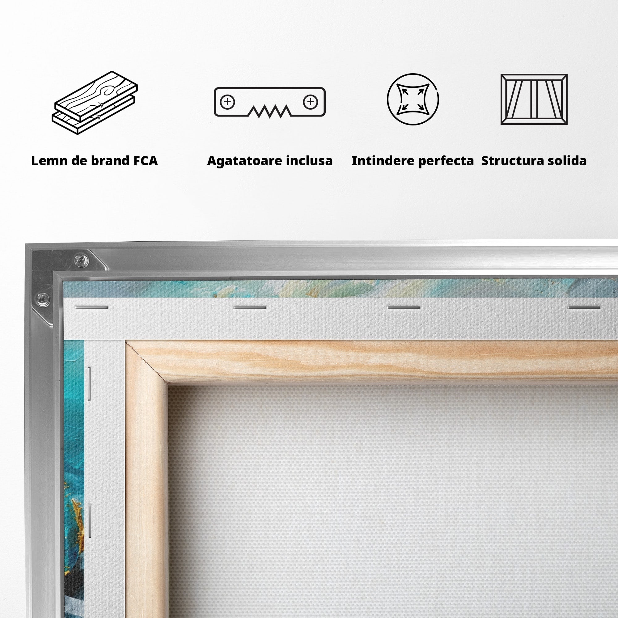 Tablou Canvas Premium LuxCanva® C1400, Inele De Aur, Inele, Abstract, Aur, Dragoste, Living, Dormitor, Culori Vibrante