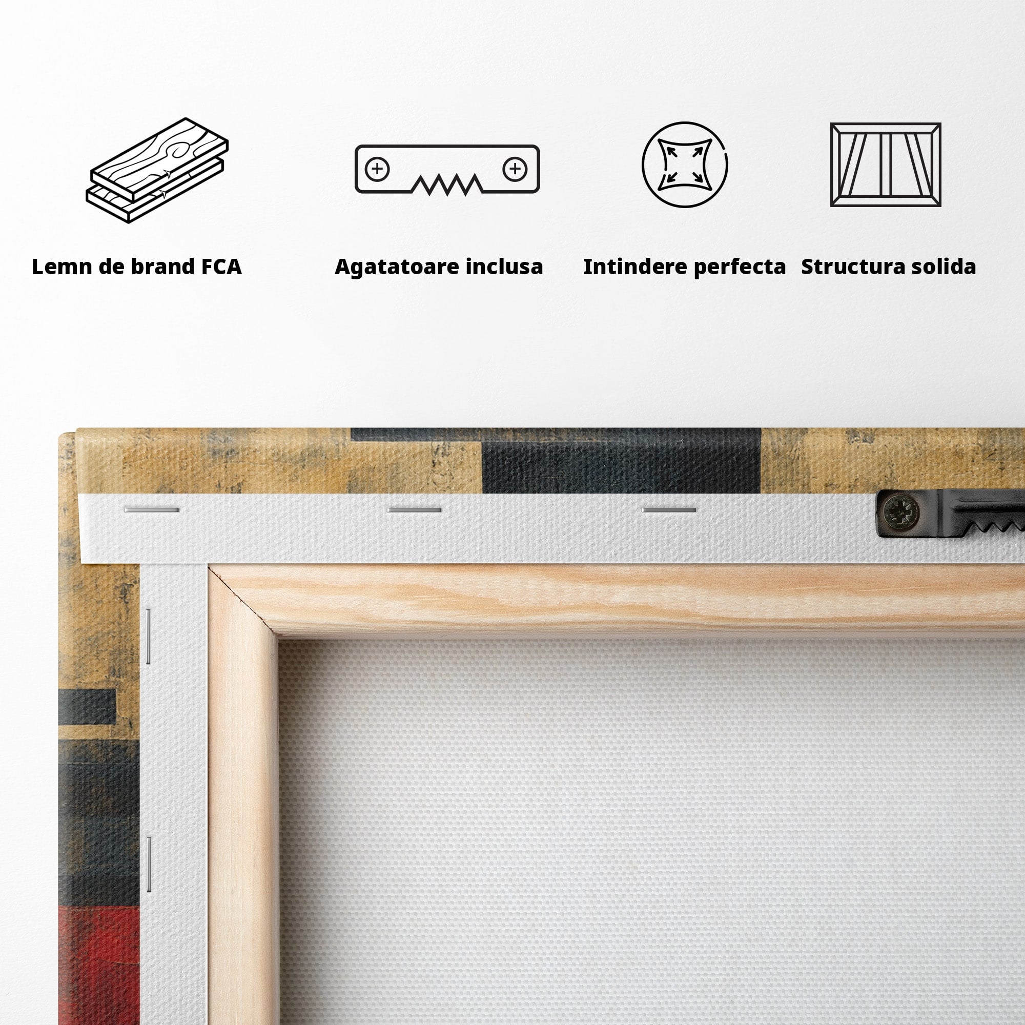 Tablou Canvas Premium LuxCanva® C1402, Omul Cu Palarie Abstracta, Om, Abstract, Palarie, Portret, Birou, Culori Vibrante