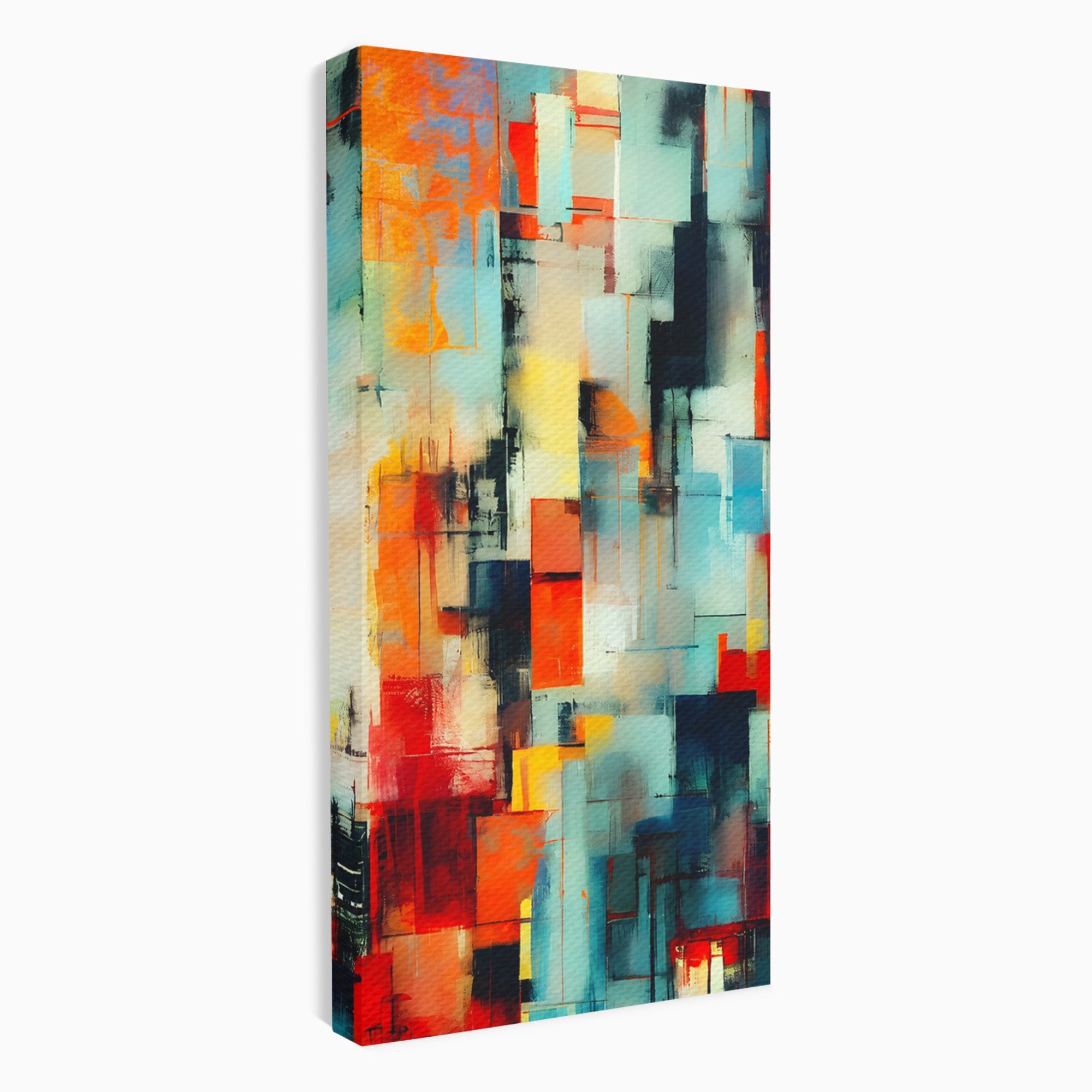 Tablou Canvas Premium LuxCanva® C1404, Abstract Geometric, Abstract, Geometric, Modern, Arta, Living, Birou, Culori Vibrante