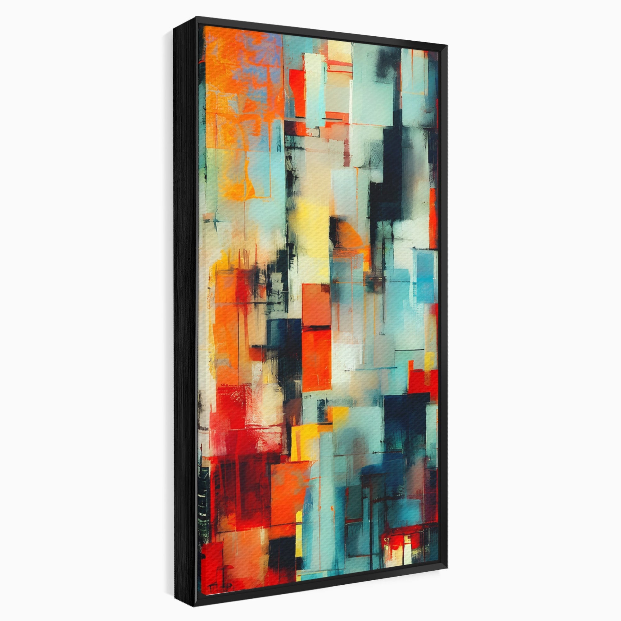Tablou Canvas Premium LuxCanva® C1404, Abstract Geometric, Abstract, Geometric, Modern, Arta, Living, Birou, Culori Vibrante