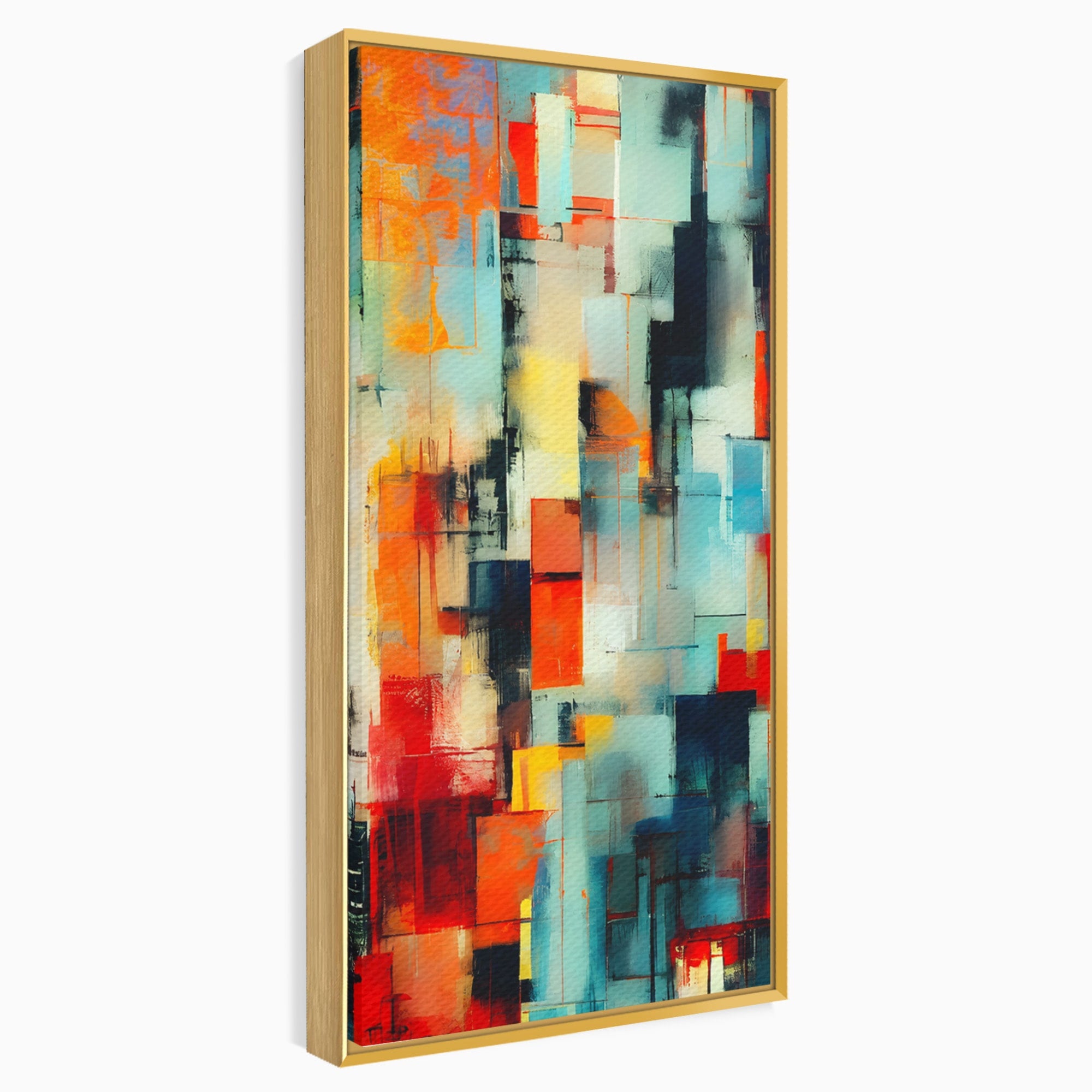 Tablou Canvas Premium LuxCanva® C1404, Abstract Geometric, Abstract, Geometric, Modern, Arta, Living, Birou, Culori Vibrante