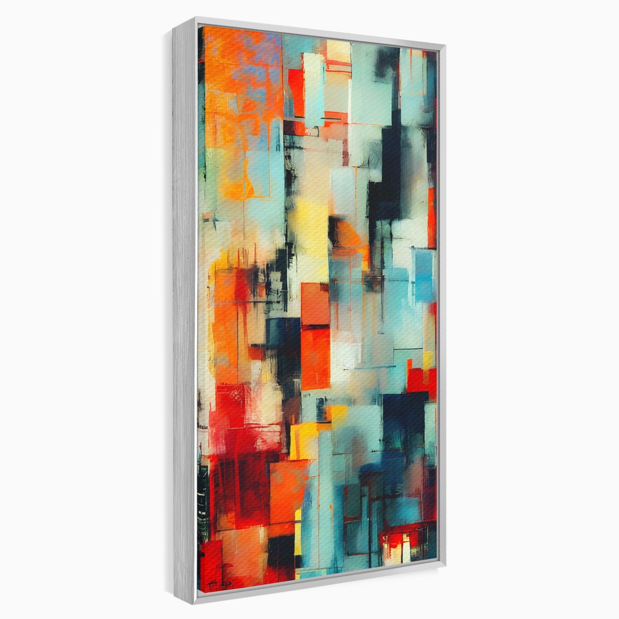 Tablou Canvas Premium LuxCanva® C1404, Abstract Geometric, Abstract, Geometric, Modern, Arta, Living, Birou, Culori Vibrante