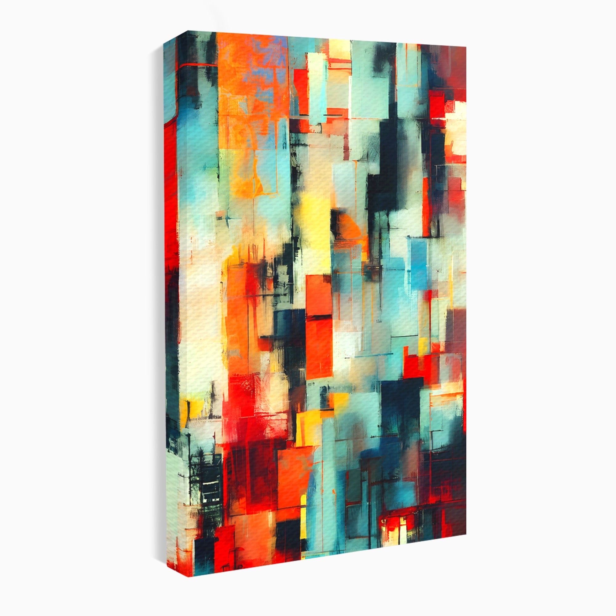 Tablou Canvas Premium LuxCanva® C1404, Abstract Geometric, Abstract, Geometric, Modern, Arta, Living, Birou, Culori Vibrante