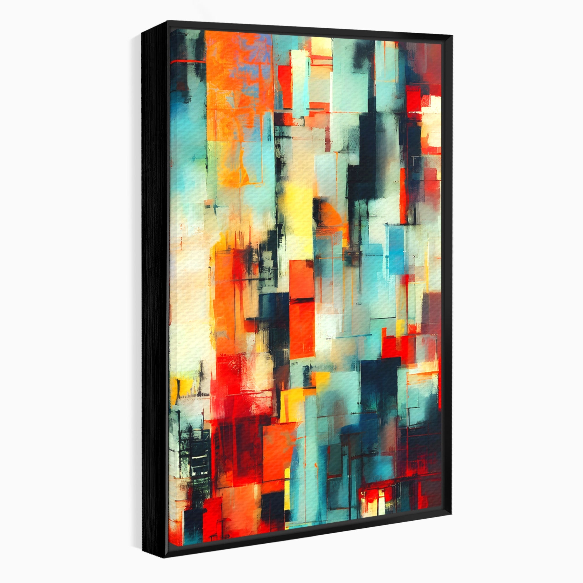 Tablou Canvas Premium LuxCanva® C1404, Abstract Geometric, Abstract, Geometric, Modern, Arta, Living, Birou, Culori Vibrante