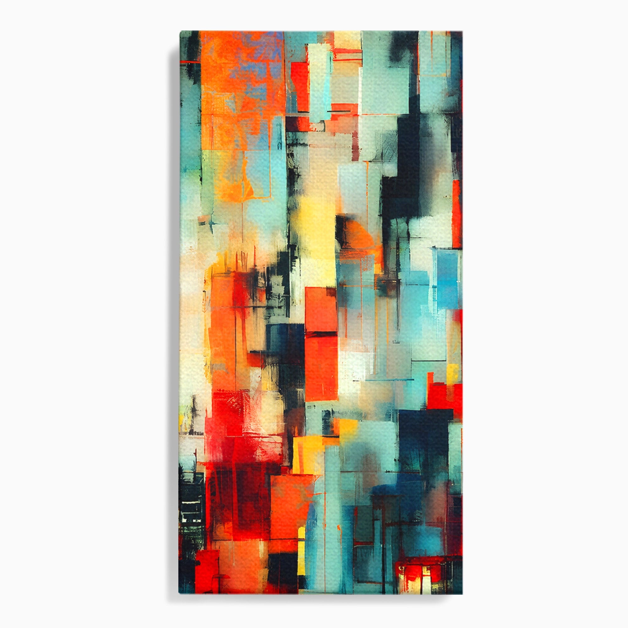 Tablou Canvas Premium LuxCanva® C1404, Abstract Geometric, Abstract, Geometric, Modern, Arta, Living, Birou, Culori Vibrante