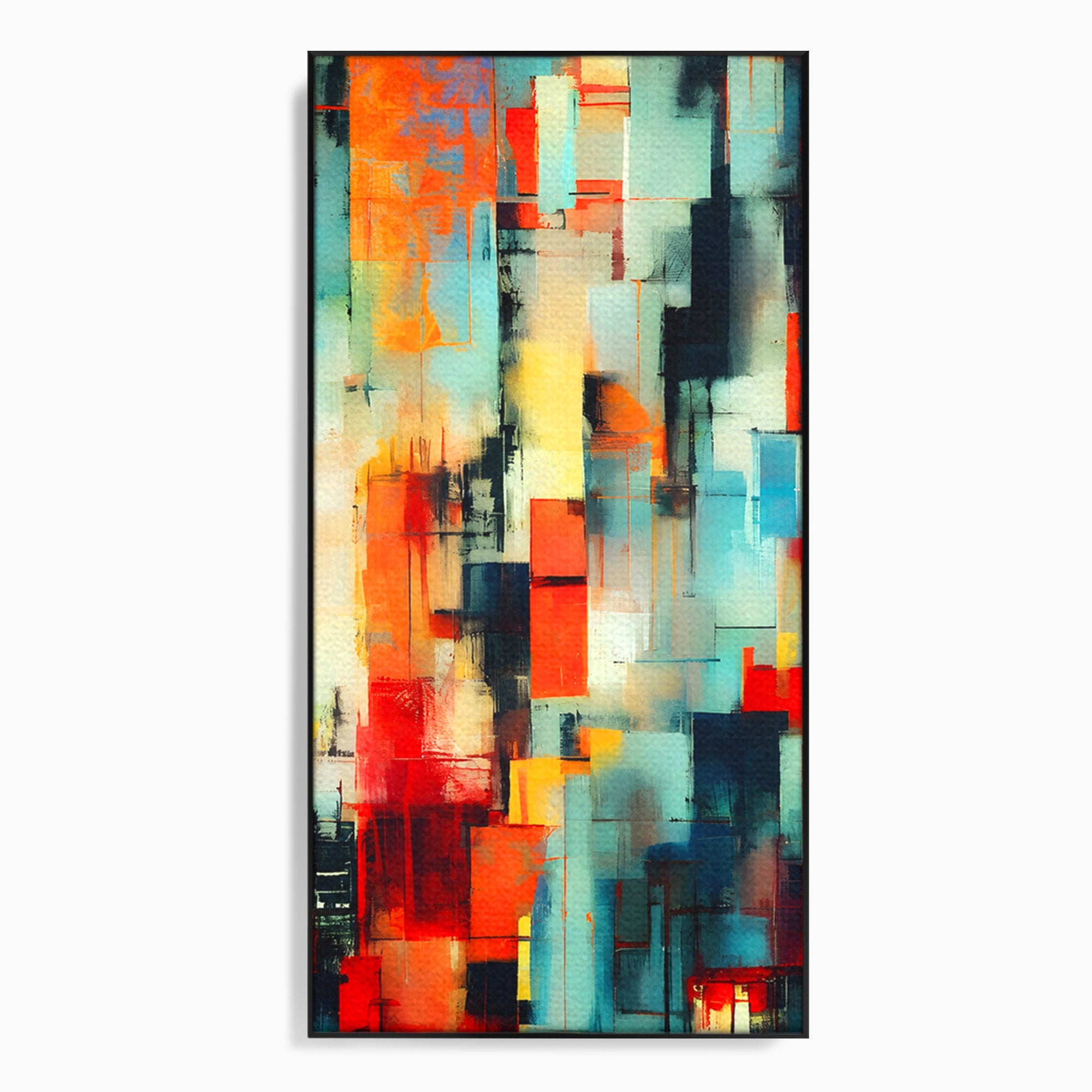 Tablou Canvas Premium LuxCanva® C1404, Abstract Geometric, Abstract, Geometric, Modern, Arta, Living, Birou, Culori Vibrante