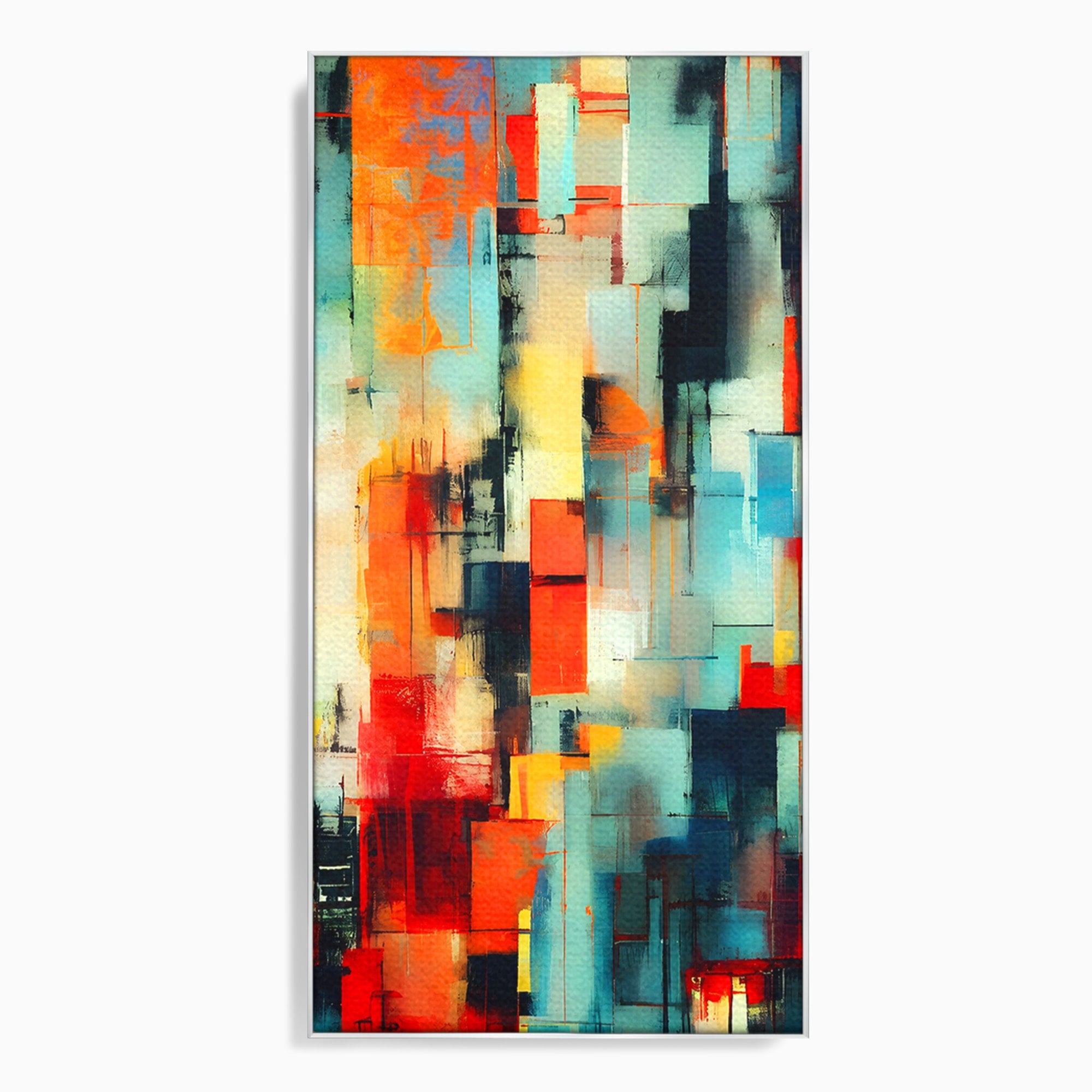 Tablou Canvas Premium LuxCanva® C1404, Abstract Geometric, Abstract, Geometric, Modern, Arta, Living, Birou, Culori Vibrante