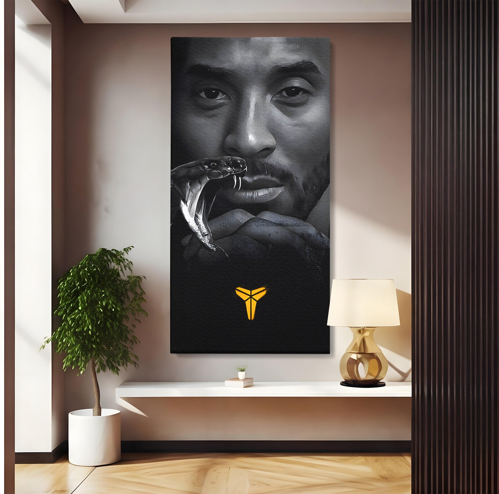 Tablou Canvas Premium LuxCanva® C1177, Mamba Neagra, Portret, Sport, Legenda, Dormitor, Birou, Culori Vibrante