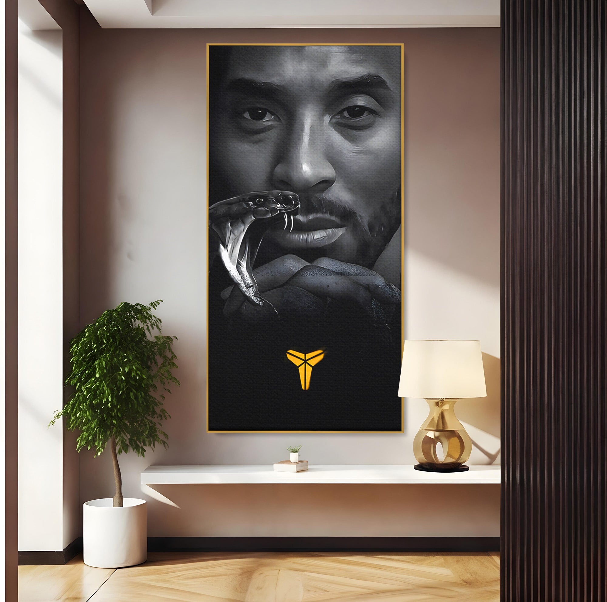 Tablou Canvas Premium LuxCanva® C1177, Mamba Neagra, Portret, Sport, Legenda, Dormitor, Birou, Culori Vibrante