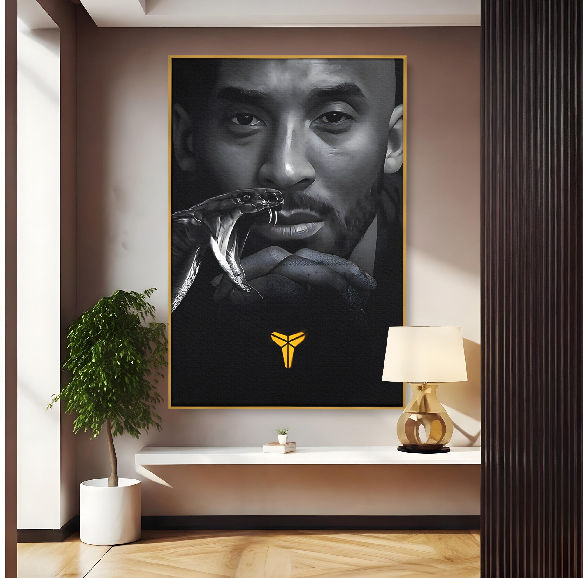 Tablou Canvas Premium LuxCanva® C1177, Mamba Neagra, Portret, Sport, Legenda, Dormitor, Birou, Culori Vibrante