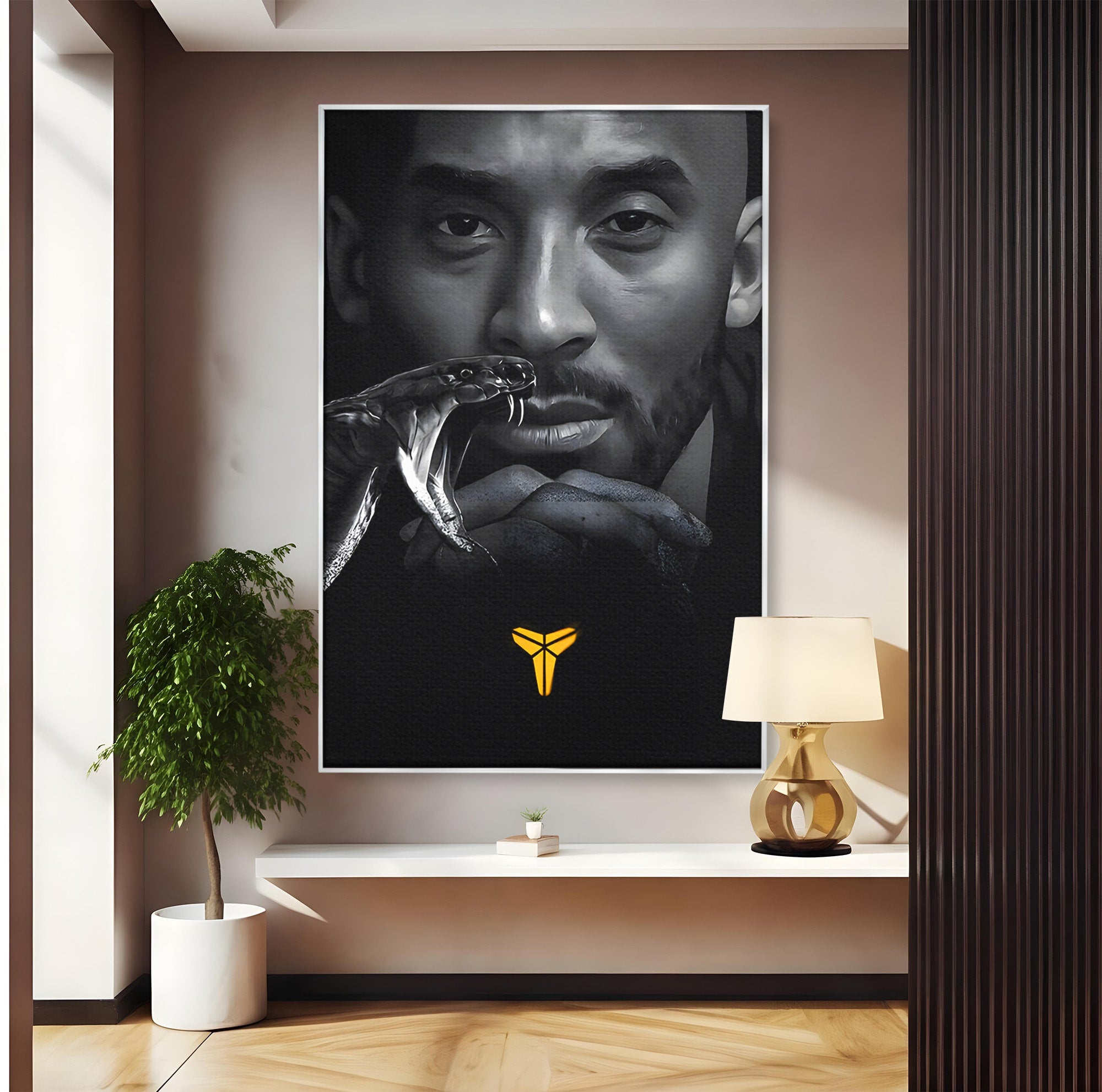 Tablou Canvas Premium LuxCanva® C1177, Mamba Neagra, Portret, Sport, Legenda, Dormitor, Birou, Culori Vibrante