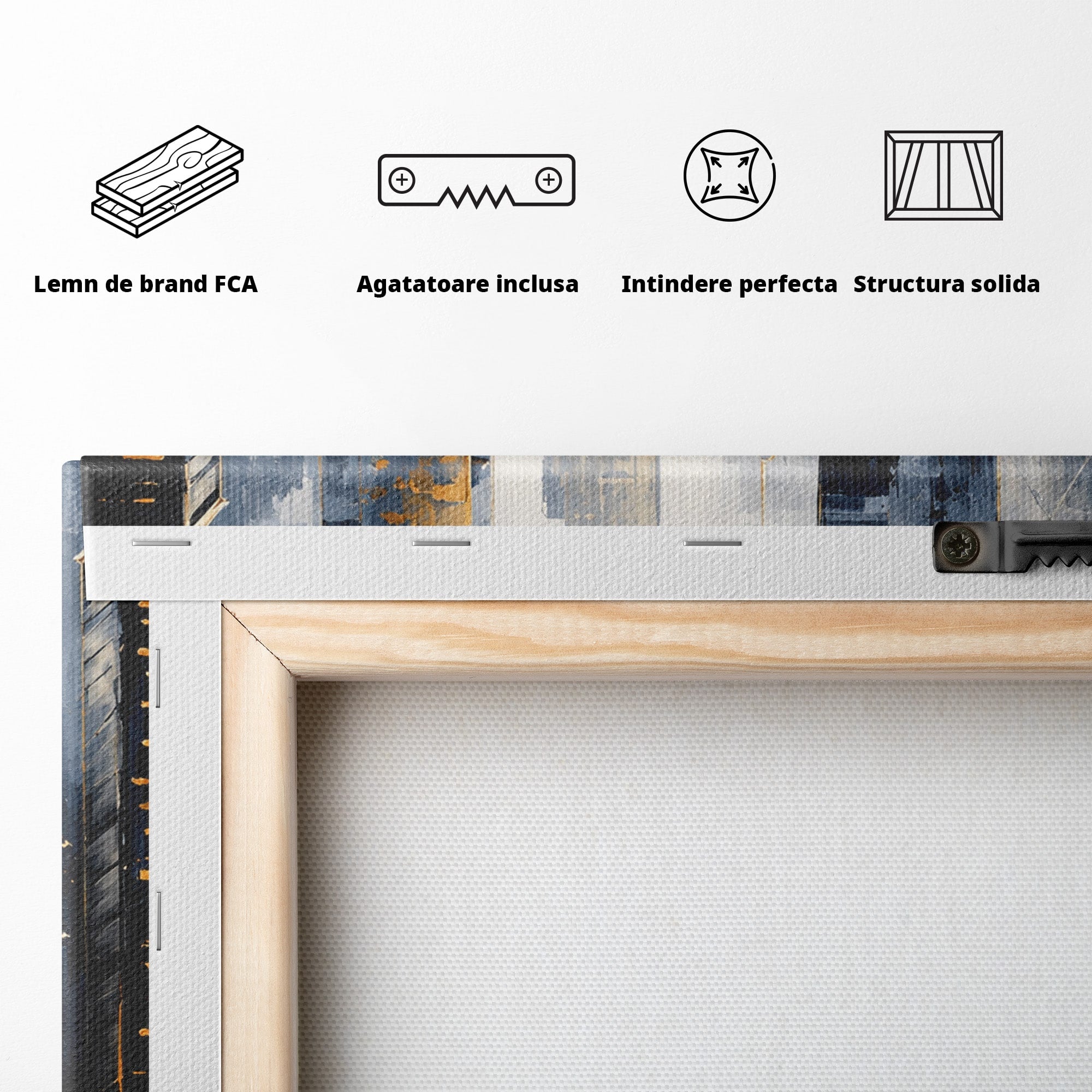 Tablou Canvas Premium LuxCanva® C1178, Orasul Nocturn, Oras, Noapte, Peisaj Urban, Abstract, Living, Culori Vibrante