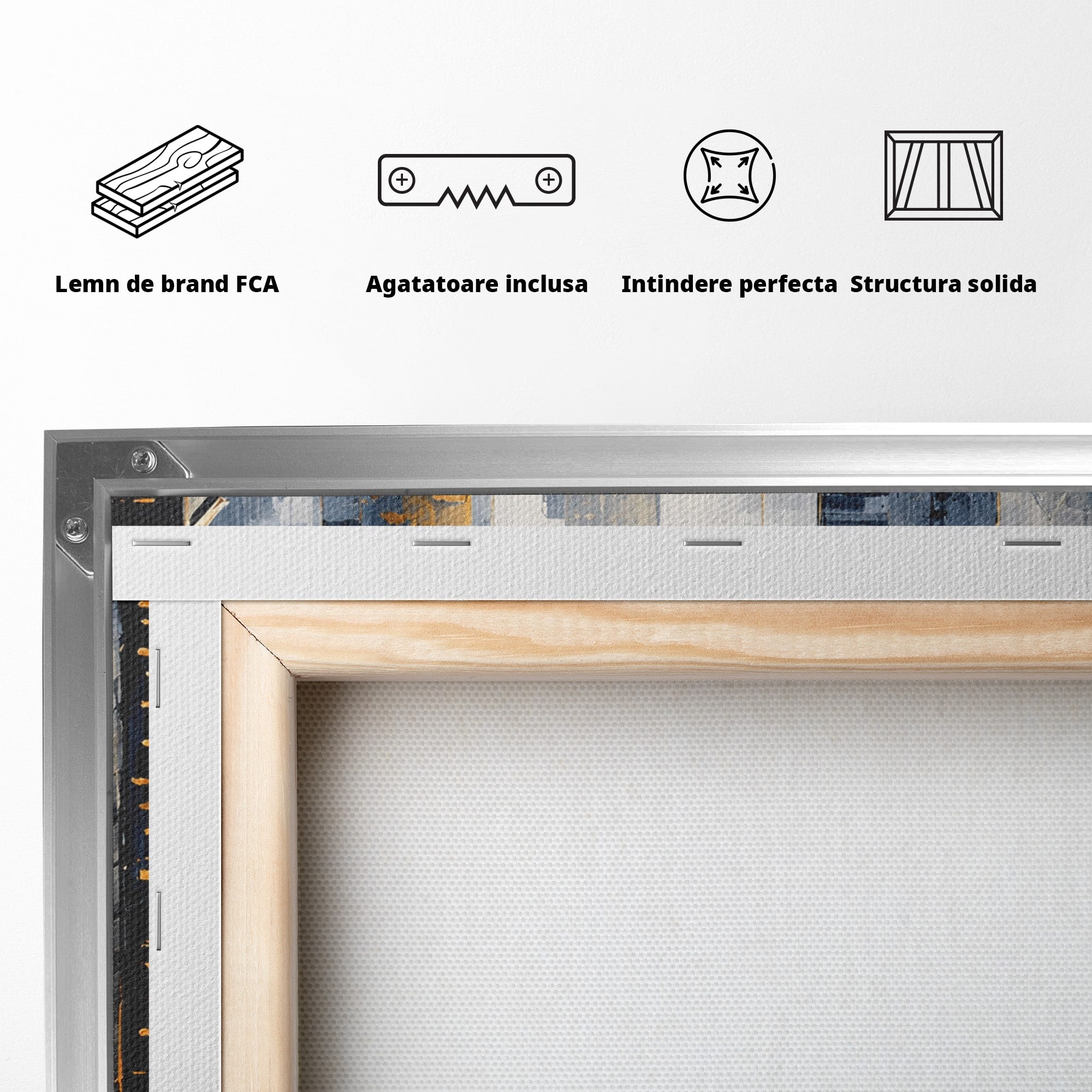 Tablou Canvas Premium LuxCanva® C1178, Orasul Nocturn, Oras, Noapte, Peisaj Urban, Abstract, Living, Culori Vibrante