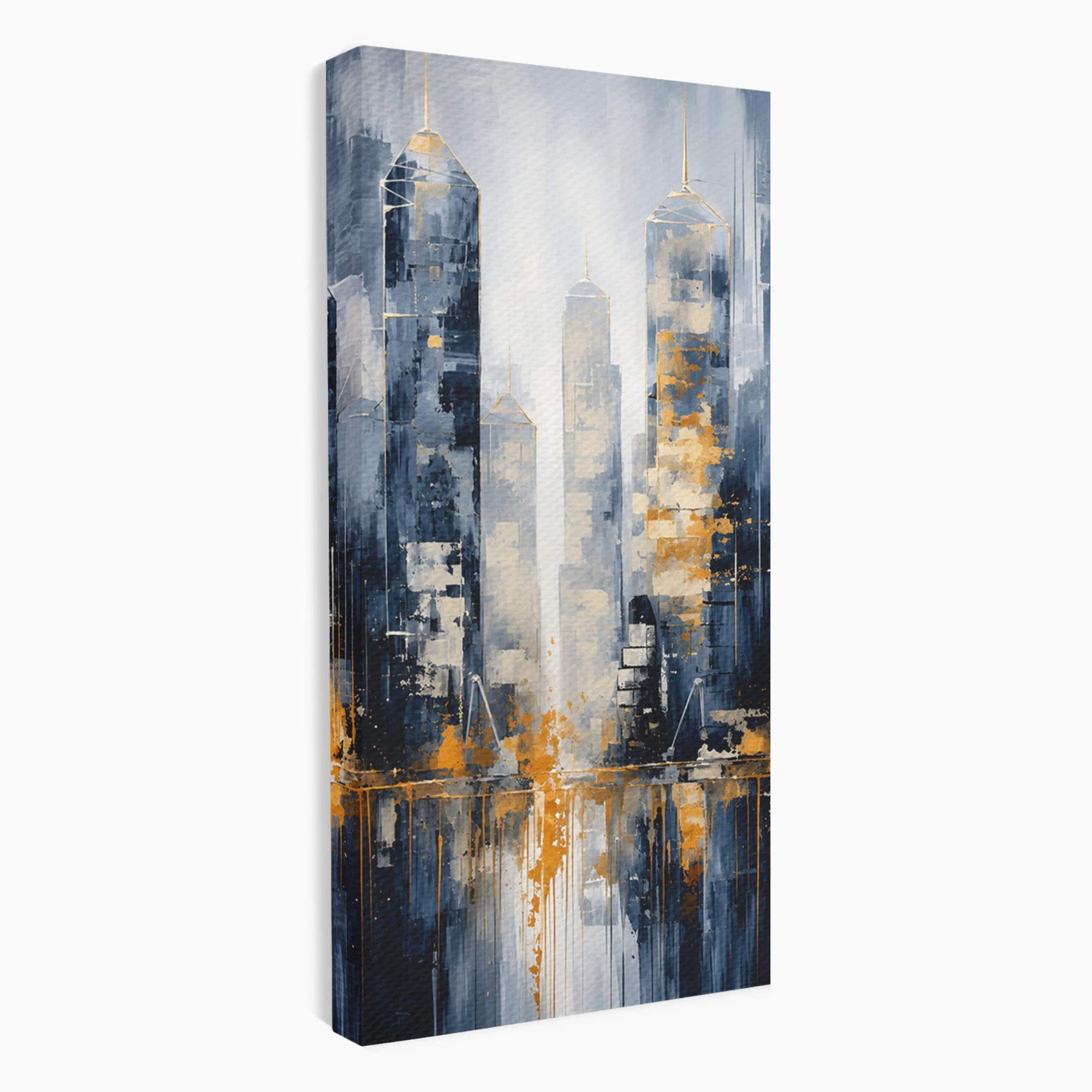 Tablou Canvas Premium LuxCanva® C1178, Orasul Nocturn, Oras, Noapte, Peisaj Urban, Abstract, Living, Culori Vibrante