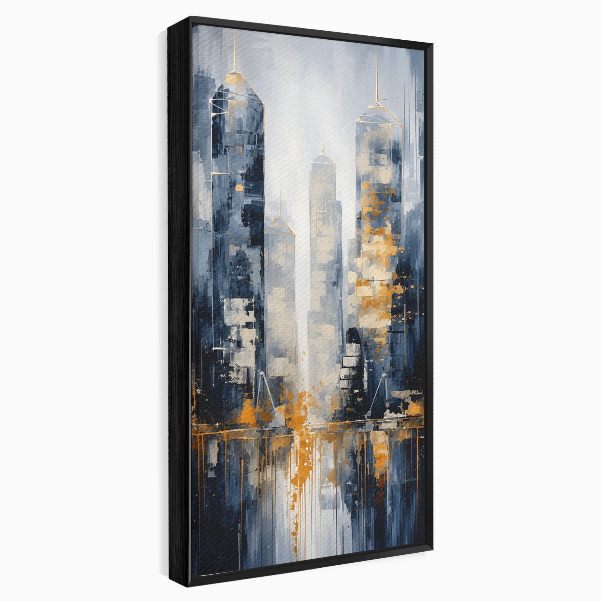 Tablou Canvas Premium LuxCanva® C1178, Orasul Nocturn, Oras, Noapte, Peisaj Urban, Abstract, Living, Culori Vibrante