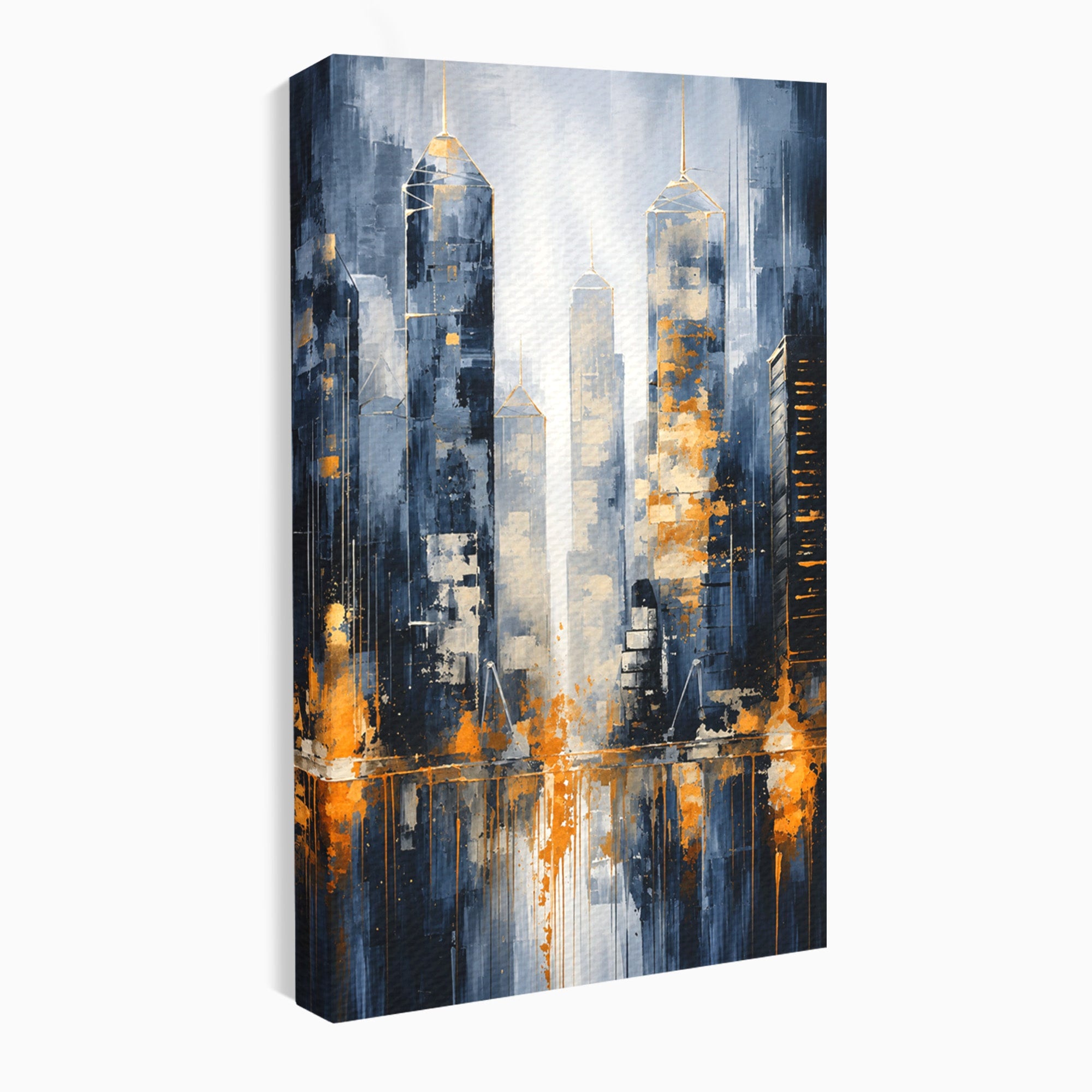 Tablou Canvas Premium LuxCanva® C1178, Orasul Nocturn, Oras, Noapte, Peisaj Urban, Abstract, Living, Culori Vibrante
